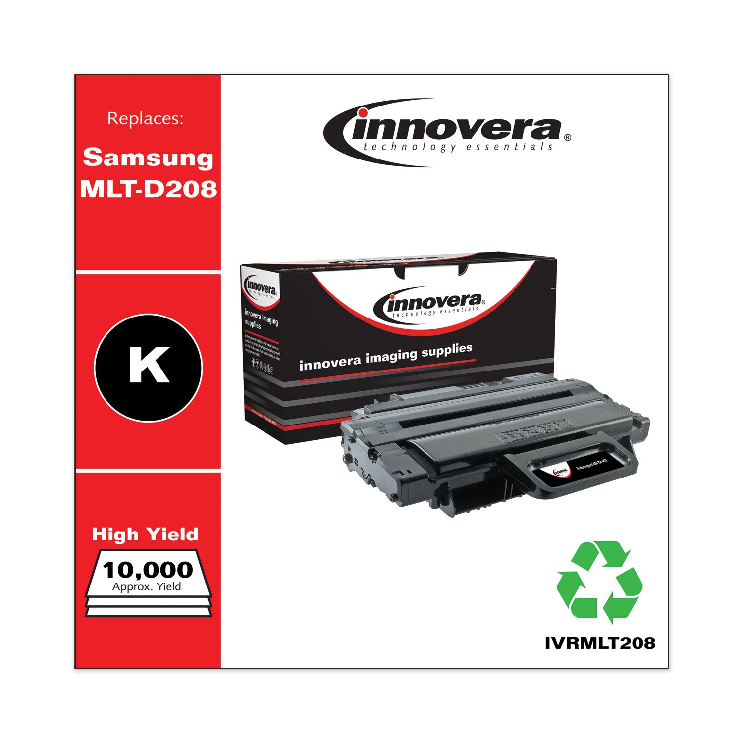 Remanufactured Black High-Yield Toner, Replacement for MLT-D208L, 10,000 Page-Yield -
