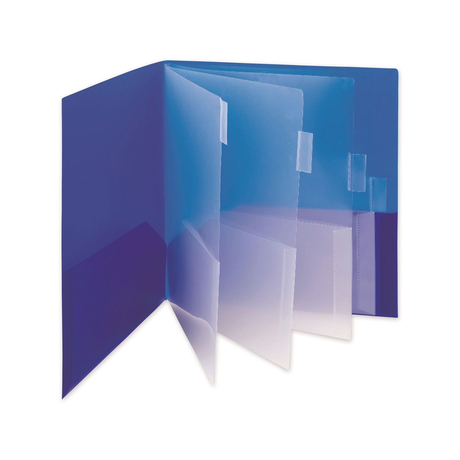 poly-ten-pocket-subject-folder-500-sheet-capacity-11-x-85-assorted-cover-colors-2-pack_smd89204 - 2