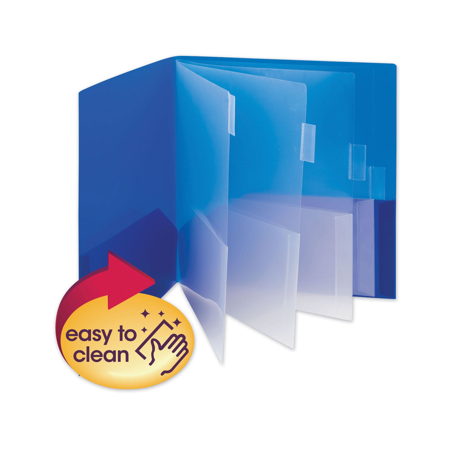poly-ten-pocket-subject-folder-500-sheet-capacity-11-x-85-assorted-cover-colors-2-pack_smd89204 - 1