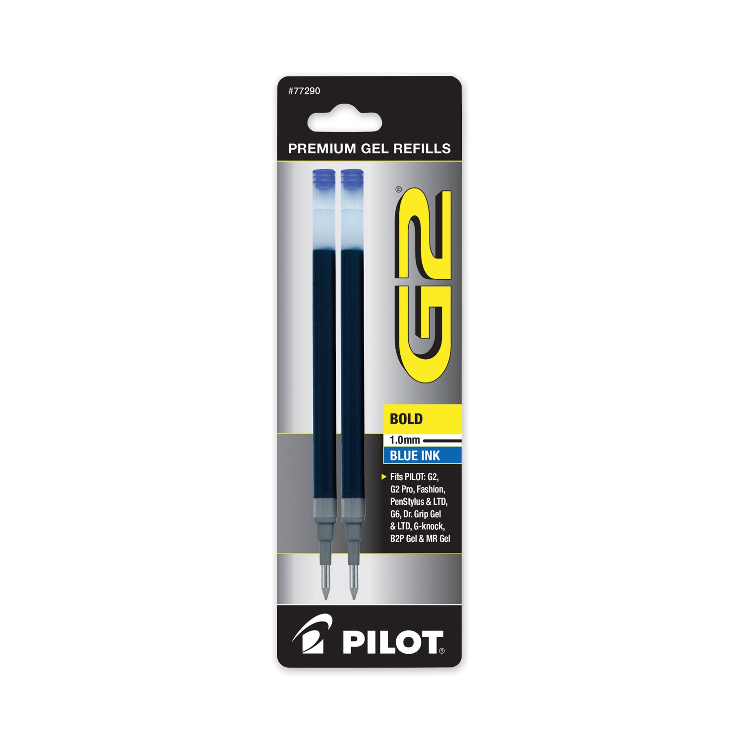 refill-for-pilot-g2-gel-ink-pens-bold-conical-tip-blue-ink-2-pack_pil77290pk - 1