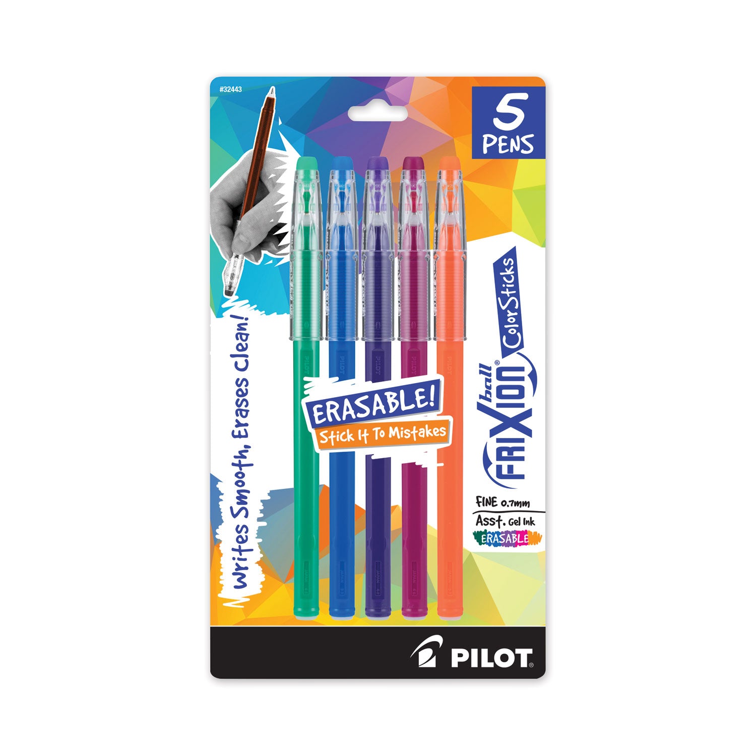 frixion-colorsticks-erasable-gel-pen-stick-fine-07-mm-assorted-ink-and-barrel-colors-5-pack_pil32443 - 1