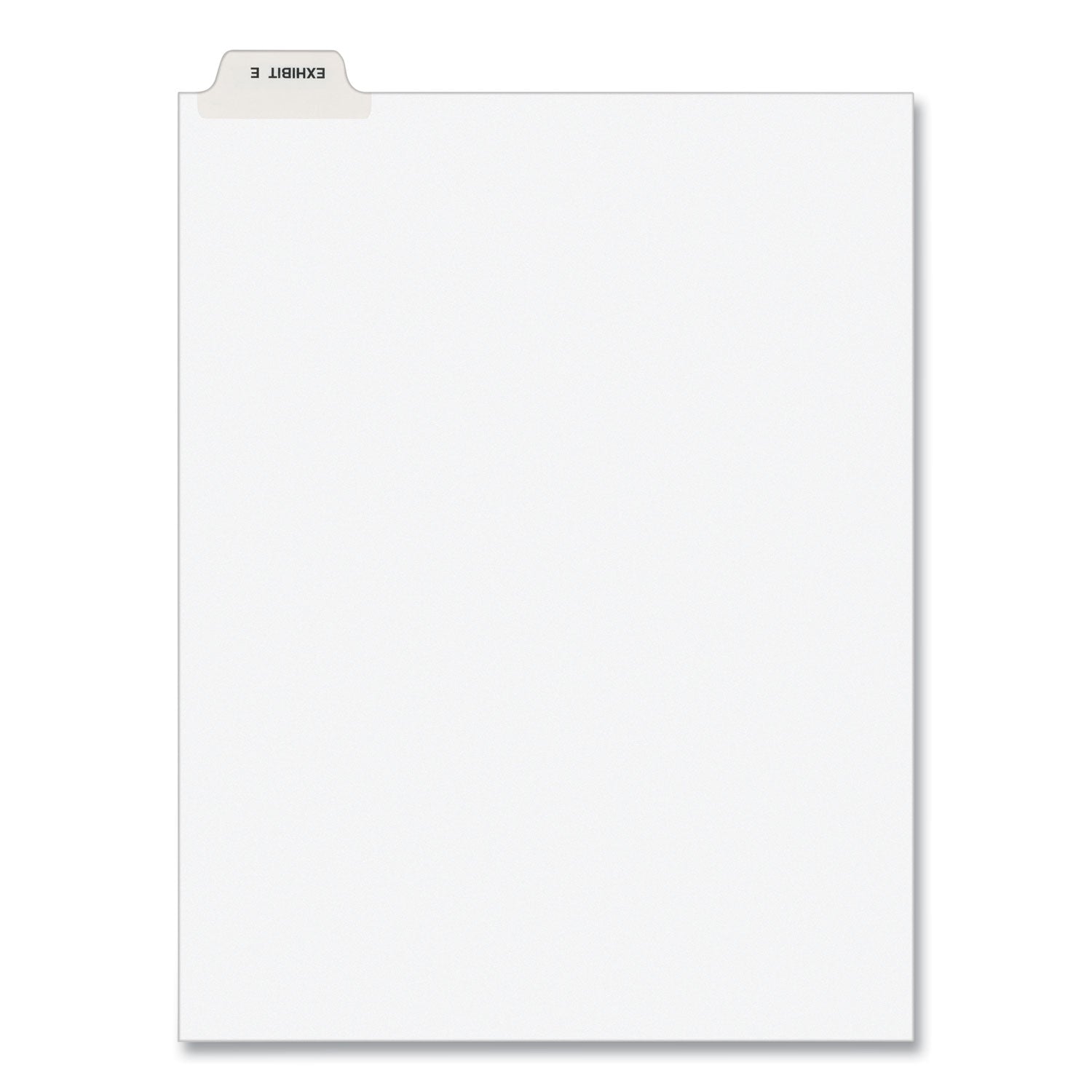 Avery-Style Preprinted Legal Bottom Tab Divider, 26-Tab, Exhibit E, 11 x 8.5, White, 25/PK -