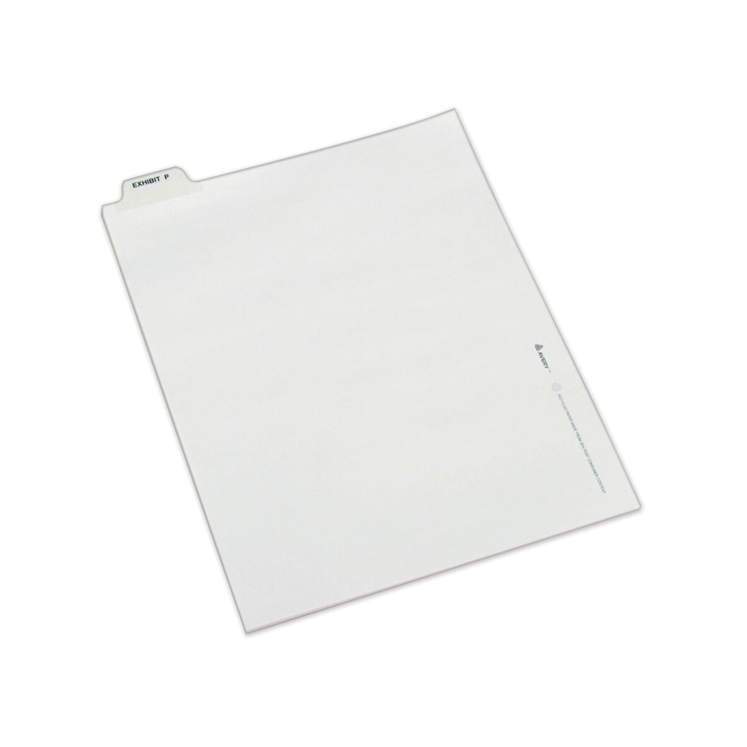 Avery-Style Preprinted Legal Bottom Tab Dividers, 26-Tab, Exhibit P, 11 x 8.5, White, 25/Pack -