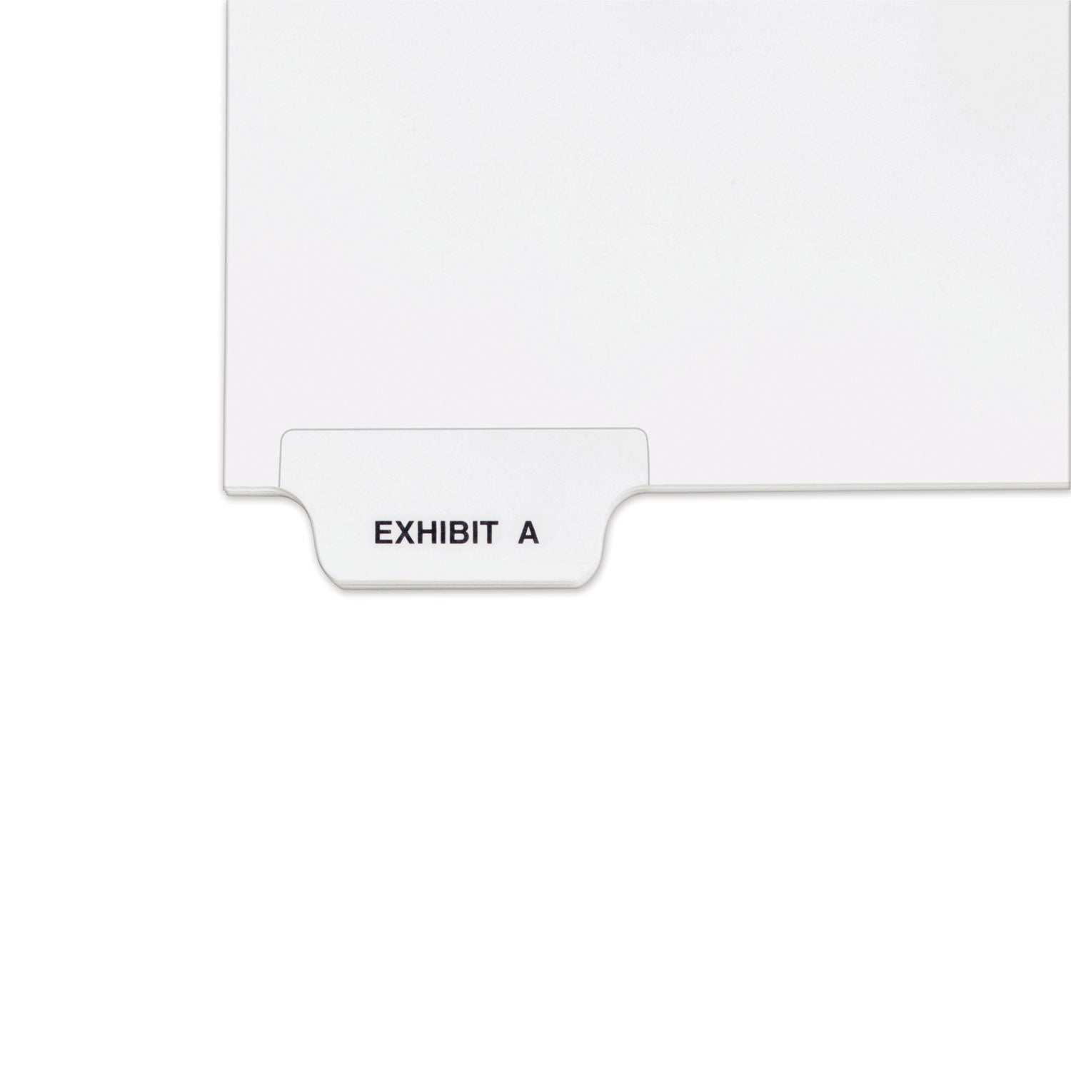 Avery-Style Preprinted Legal Bottom Tab Divider, 26-Tab, Exhibit A, 11 x 8.5, White, 25/PK -