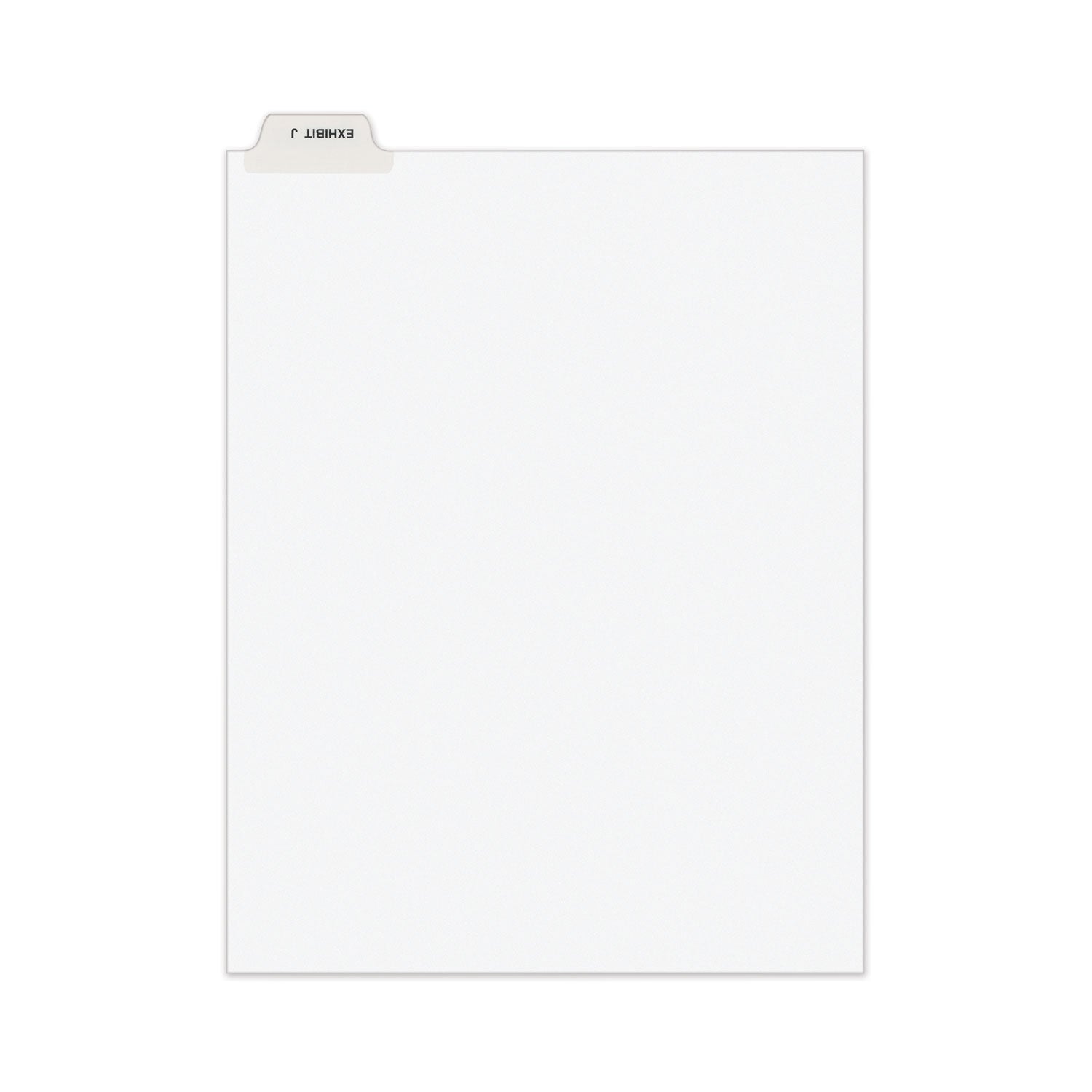 Avery-Style Preprinted Legal Bottom Tab Divider, 26-Tab, Exhibit J, 11 x 8.5, White, 25/PK -