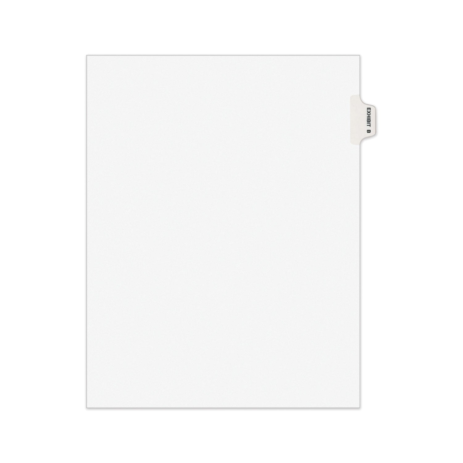Avery-Style Preprinted Legal Side Tab Divider, 26-Tab, Exhibit B, 11 x 8.5, White, 25/Pack, (1372) -
