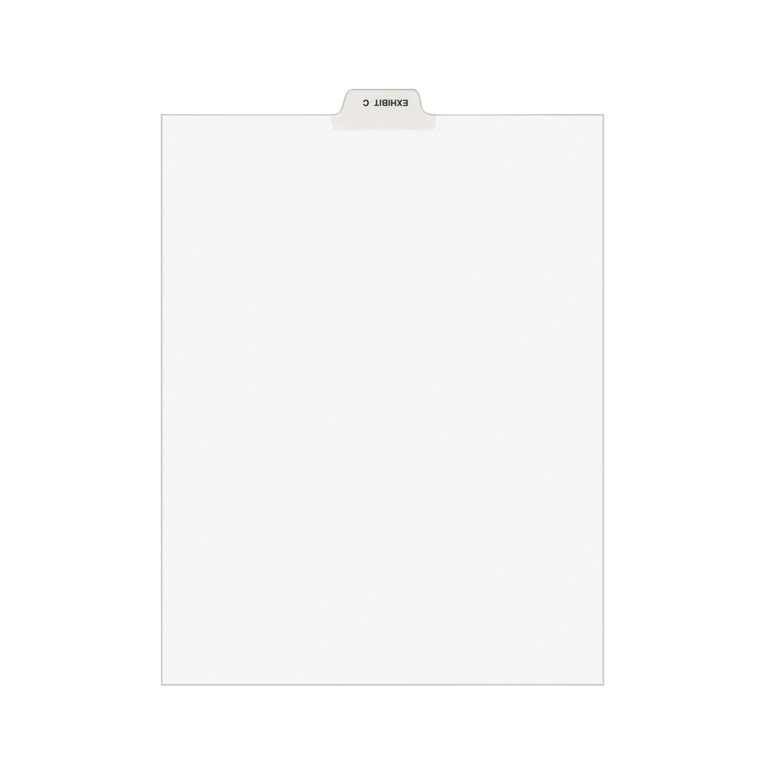Avery-Style Preprinted Legal Bottom Tab Divider, 26-Tab, Exhibit C, 11 x 8.5, White, 25/PK -
