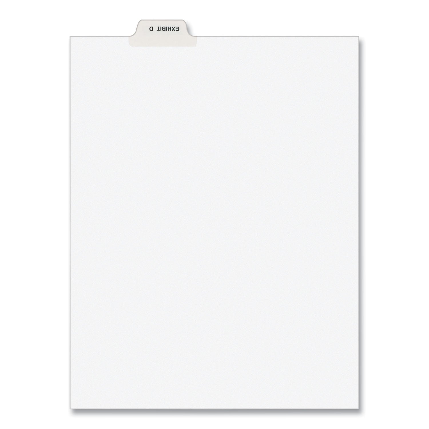Avery-Style Preprinted Legal Bottom Tab Divider, 26-Tab, Exhibit D, 11 x 8.5, White, 25/PK -