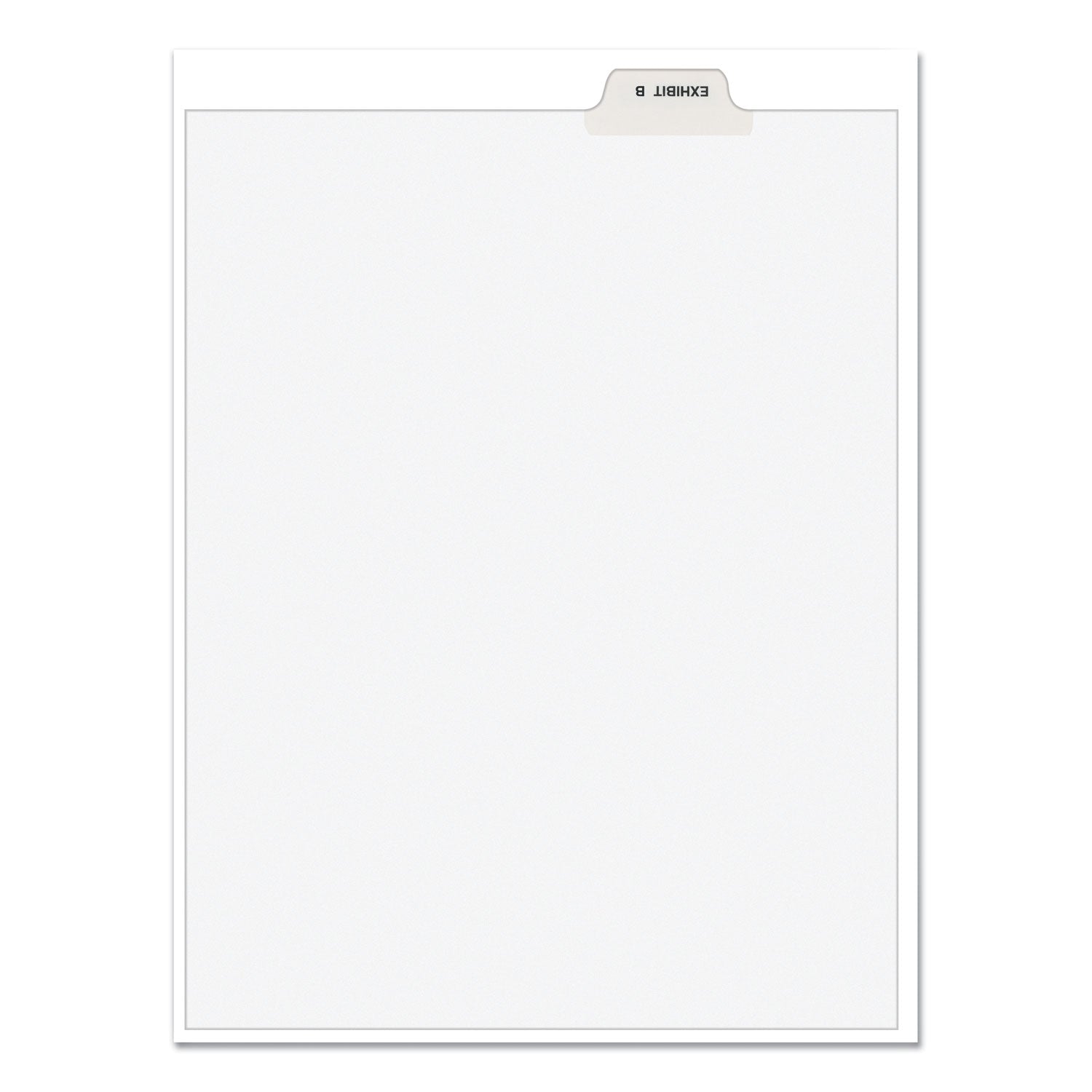 Avery-Style Preprinted Legal Bottom Tab Divider, 26-Tab, Exhibit B, 11 x 8.5, White, 25/PK -
