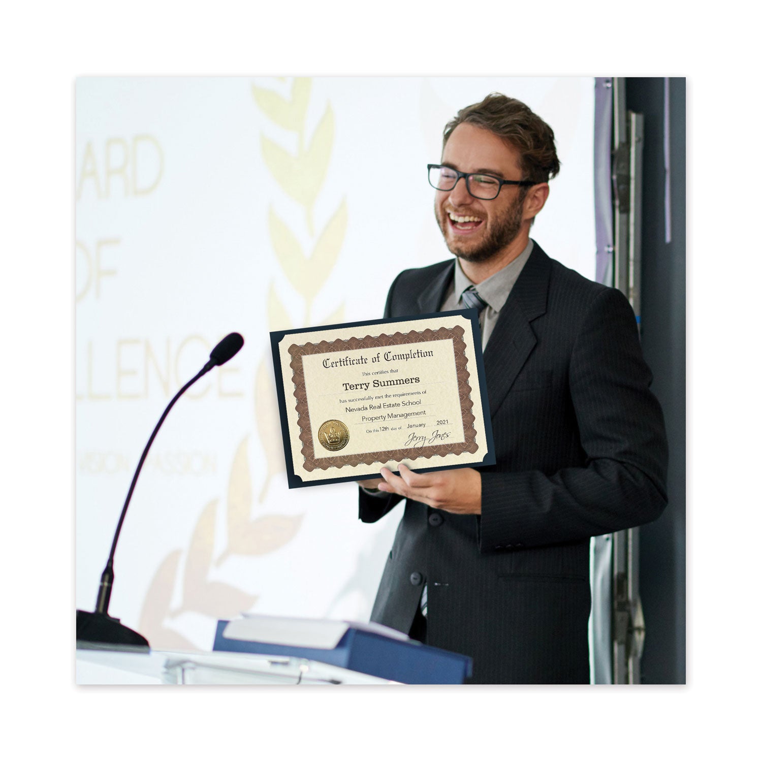 ready-to-use-certificates-completion-11-x-85-ivory-brown-gold-colors-with-brown-border-6-pack_cos930400 - 2