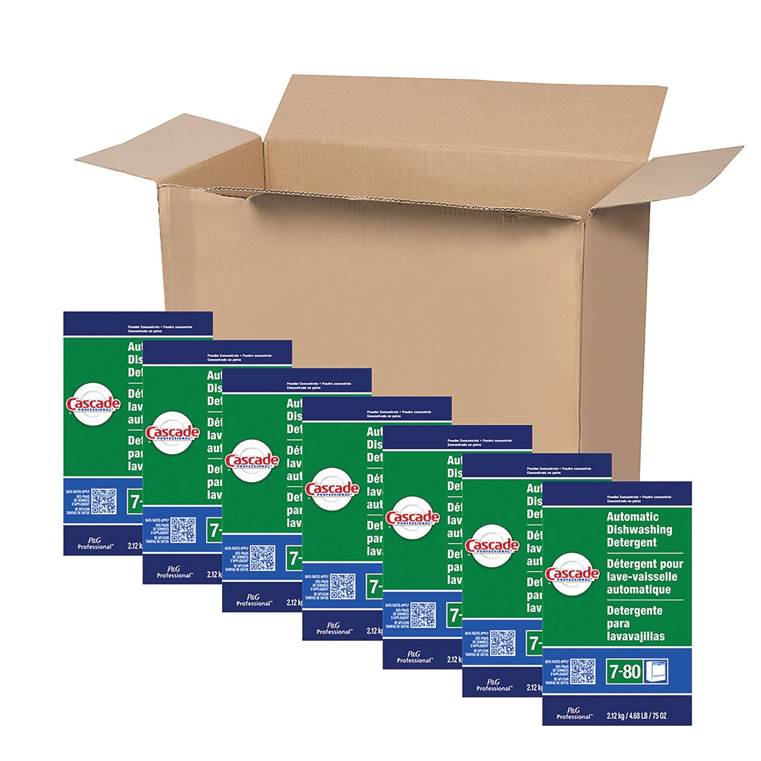 Automatic Dishwasher Detergent Powder, Fresh Scent, 75 oz Box, 7/Carton -
