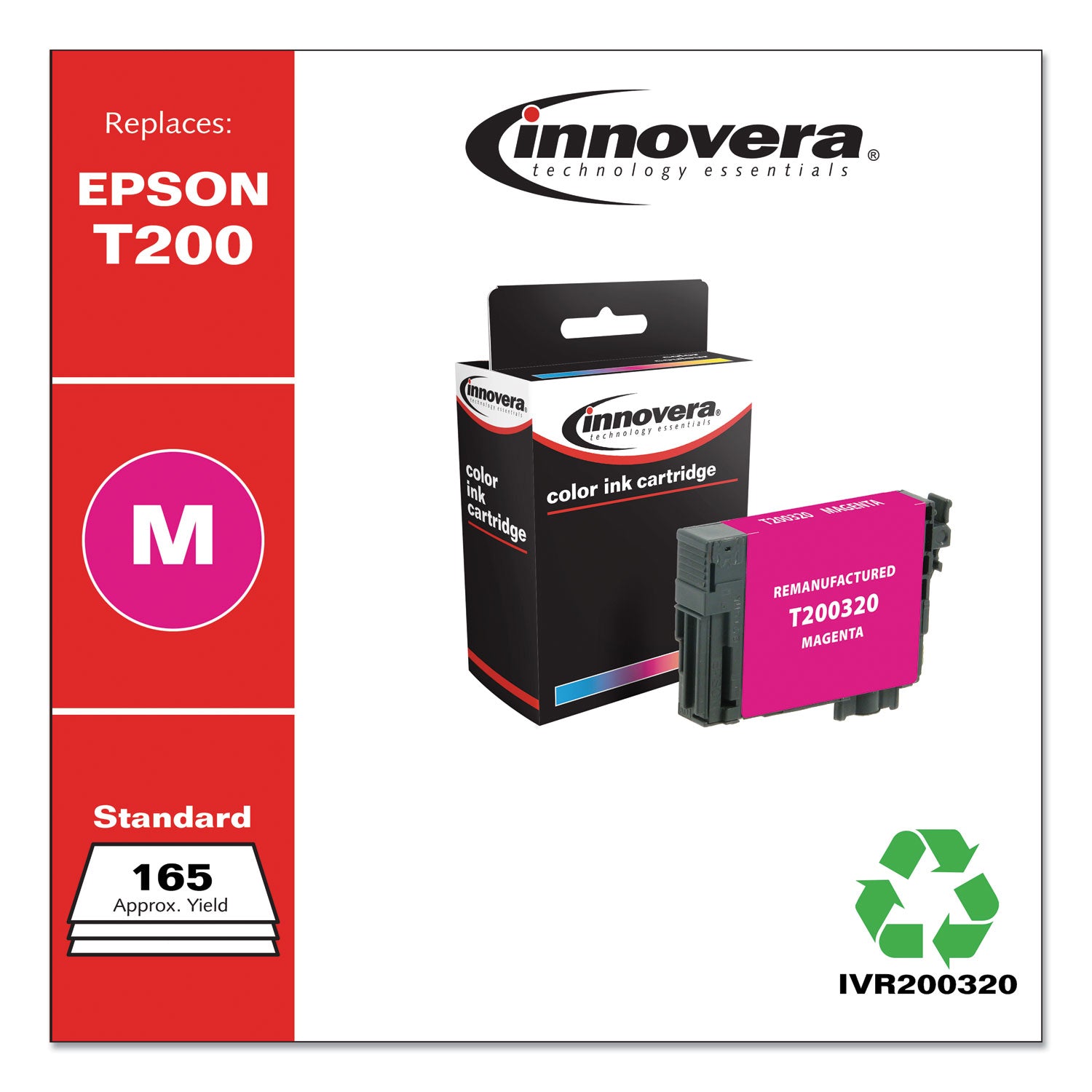 Remanufactured Magenta Ink, Replacement for T200 (T200320), 165 Page-Yield -