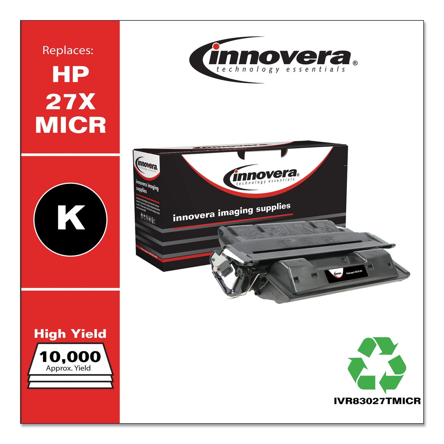 Remanufactured Black High-Yield MICR Toner, Replacement for 27XM (C4127XM), 6,000 Page-Yield, Ships in 1-3 Business Days -
