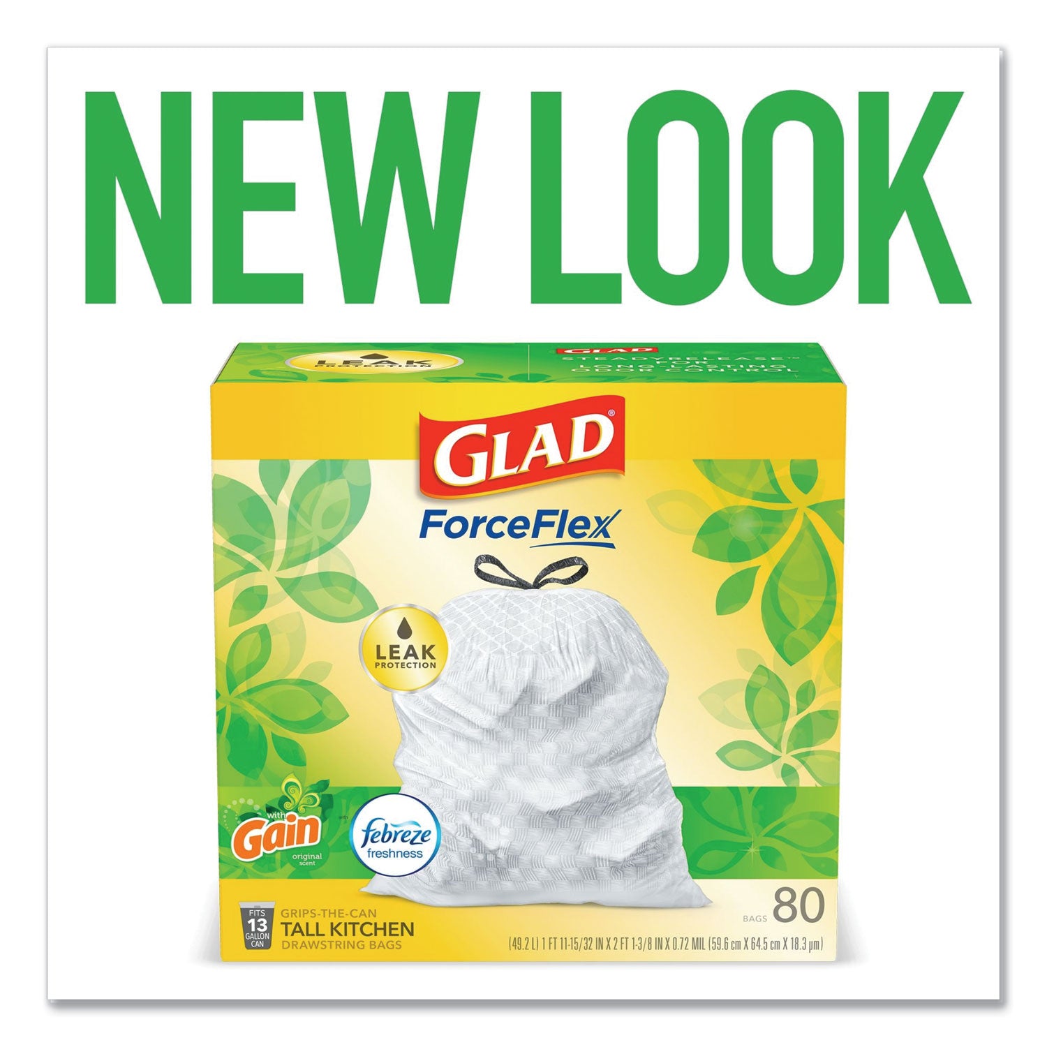 odorshield-tall-kitchen-drawstring-bags-13-gal-095-mil-24-x-2738-white-80-box_clo78900bx - 2