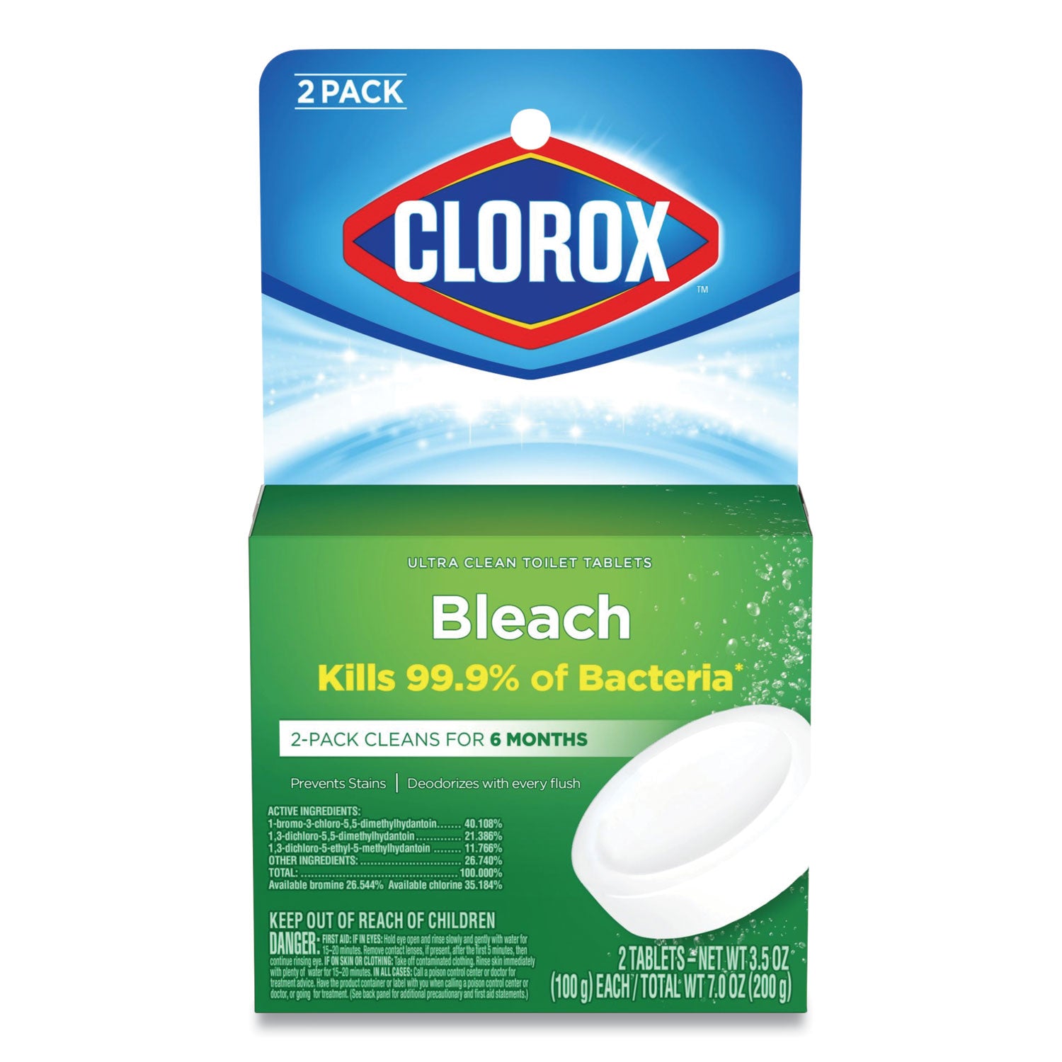 Automatic Toilet Bowl Cleaner, 3.5 oz Tablet, 2/Pack -