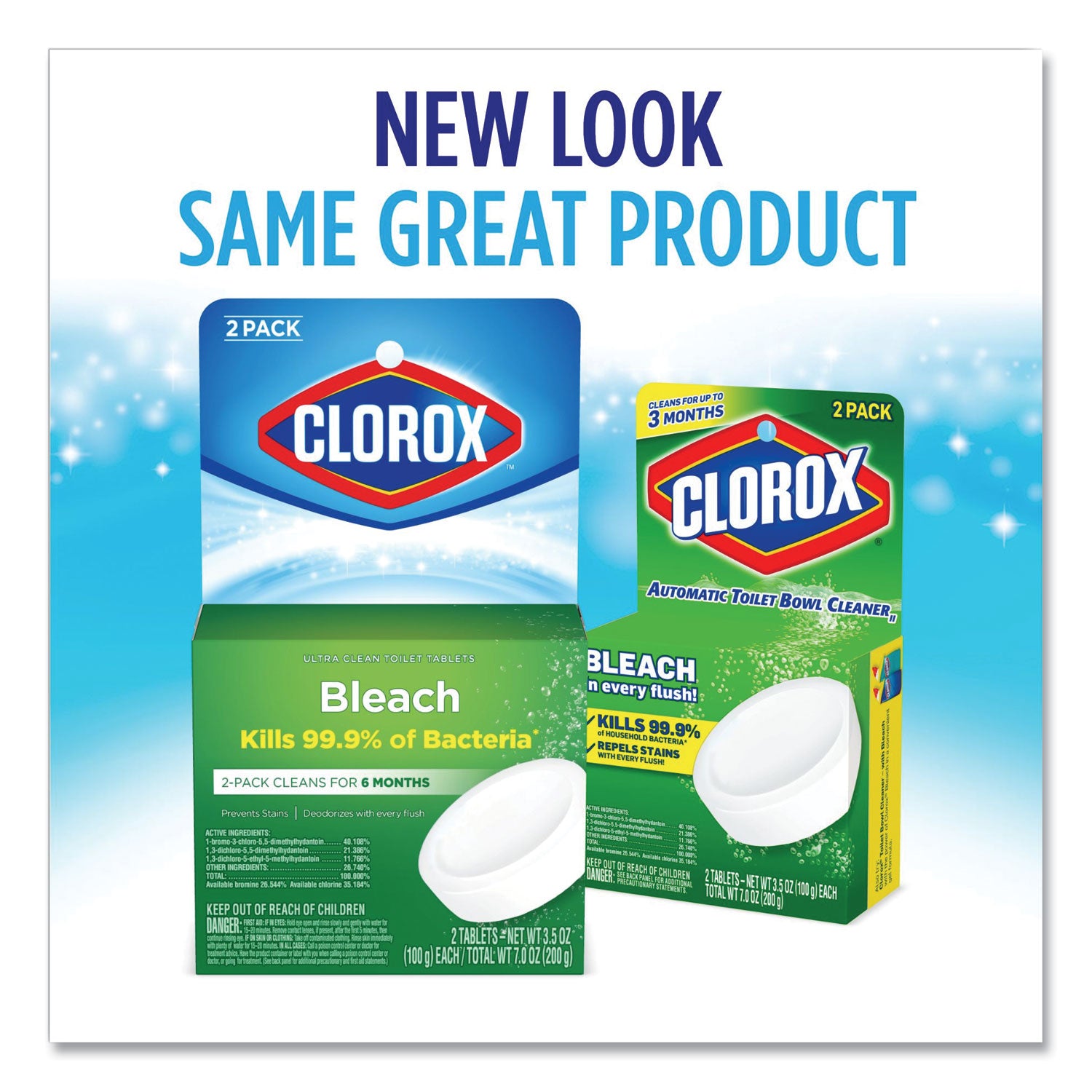 Automatic Toilet Bowl Cleaner, 3.5 oz Tablet, 2/Pack -