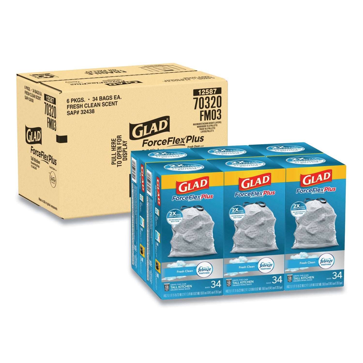 forceflexplus-odorshield-tall-kitchen-drawstring-trash-bags-13-gal-09-mil-24-x-28-white-34-bags-box-6-boxes-carton_clo70320 - 1