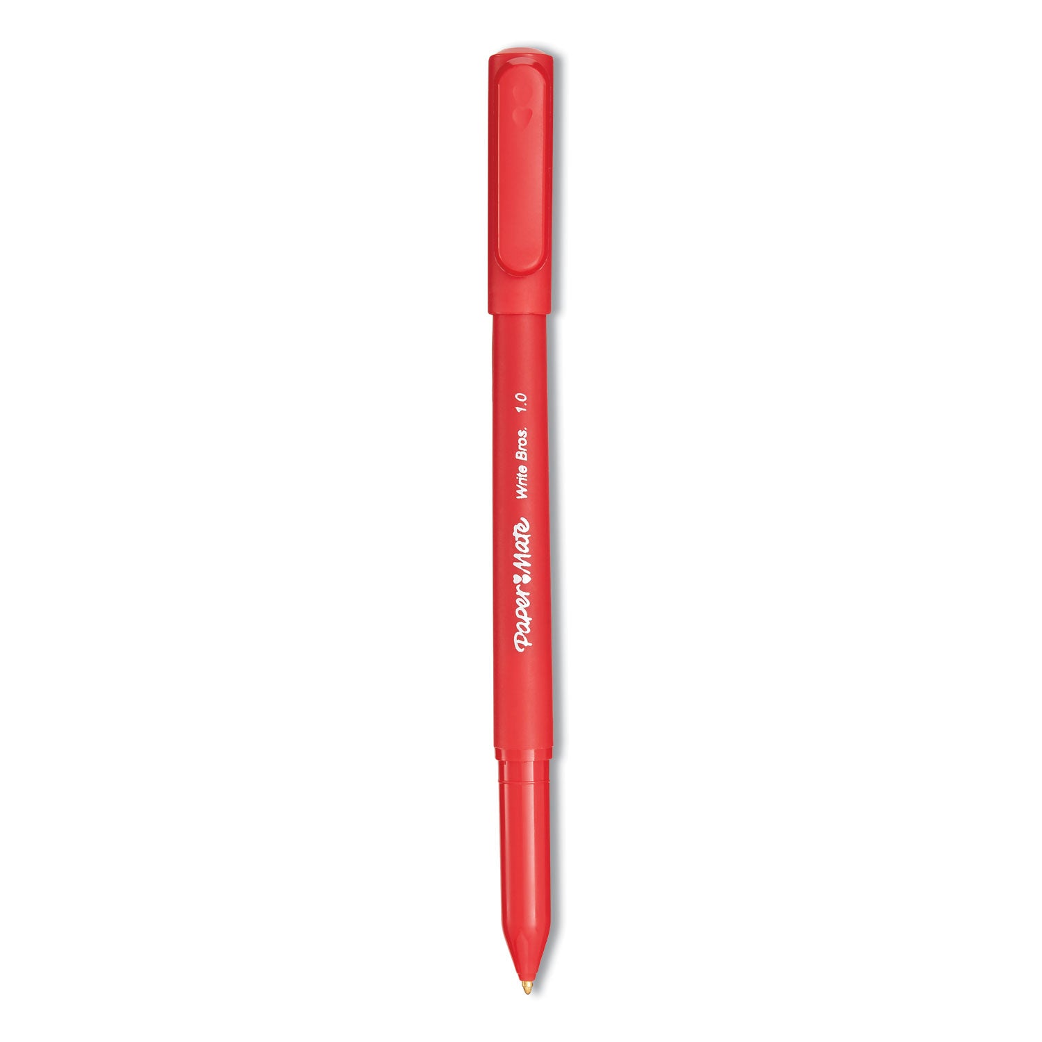 write-bros-ballpoint-pen-stick-medium-1-mm-red-ink-red-barrel-dozen_pap3321131c - 1