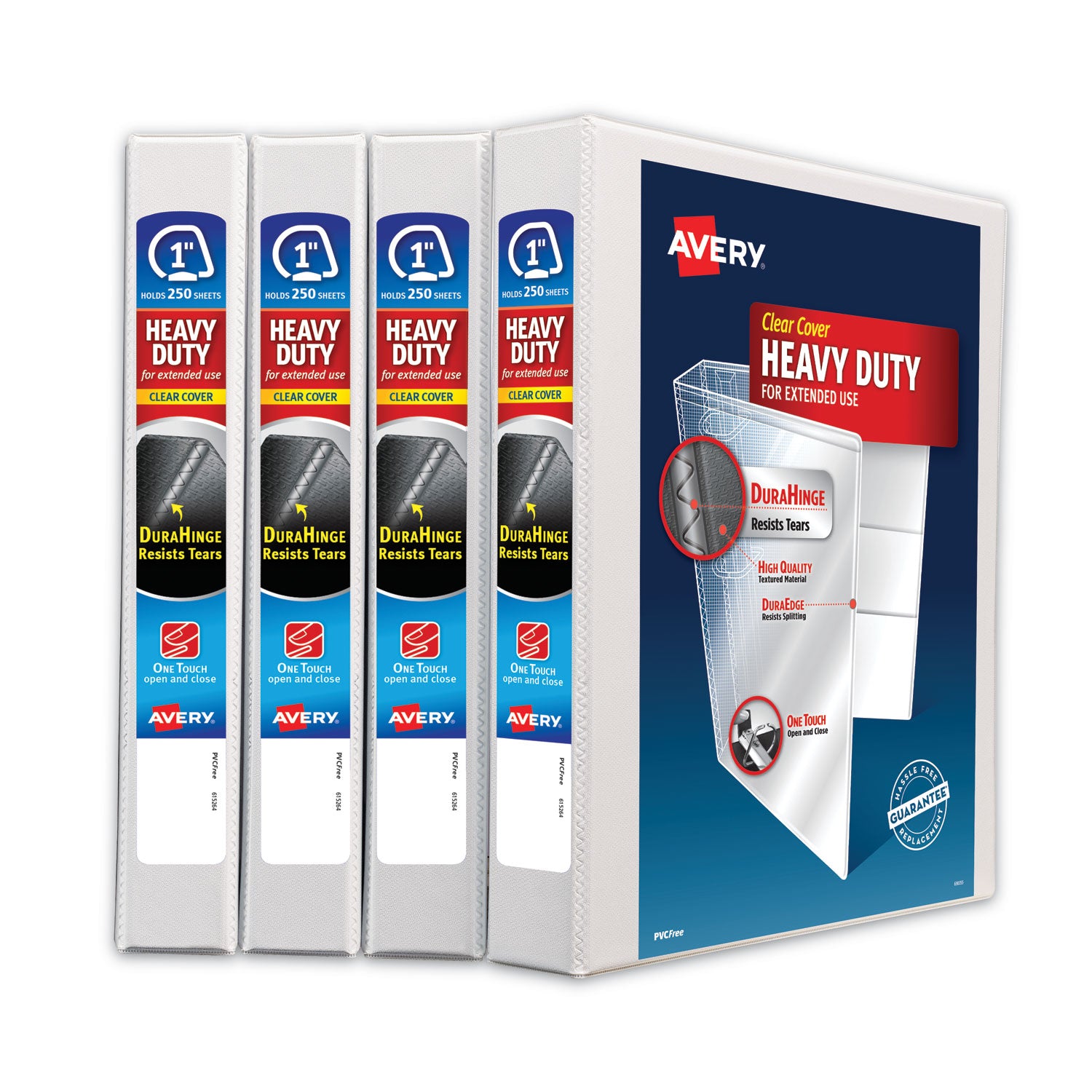 heavy-duty-non-stick-view-binder-with-durahinge-and-slant-rings-3-rings-1-capacity-11-x-85-white-4-pack_ave79780 - 1