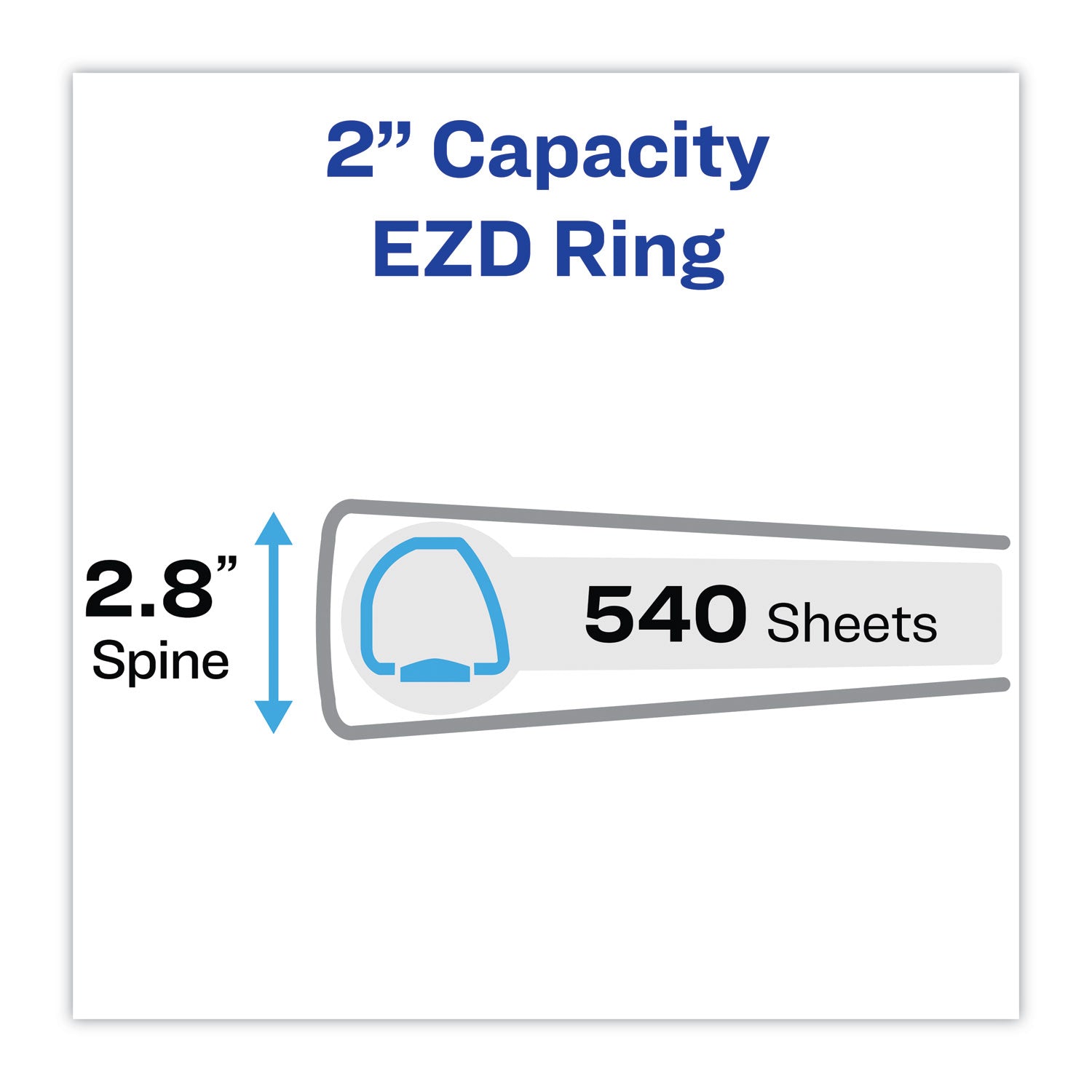 heavy-duty-non-stick-view-binder-with-durahinge-and-slant-rings-3-rings-2-capacity-11-x-85-white-4-pack_ave79790 - 2