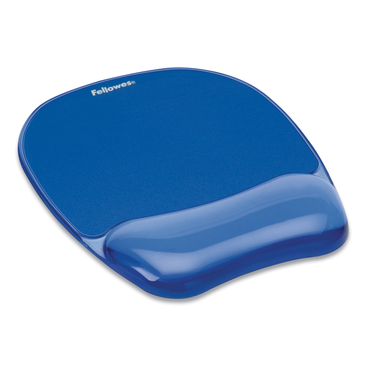 Gel Crystals Mouse Pad with Wrist Rest, 7.87 x 9.18, Blue -