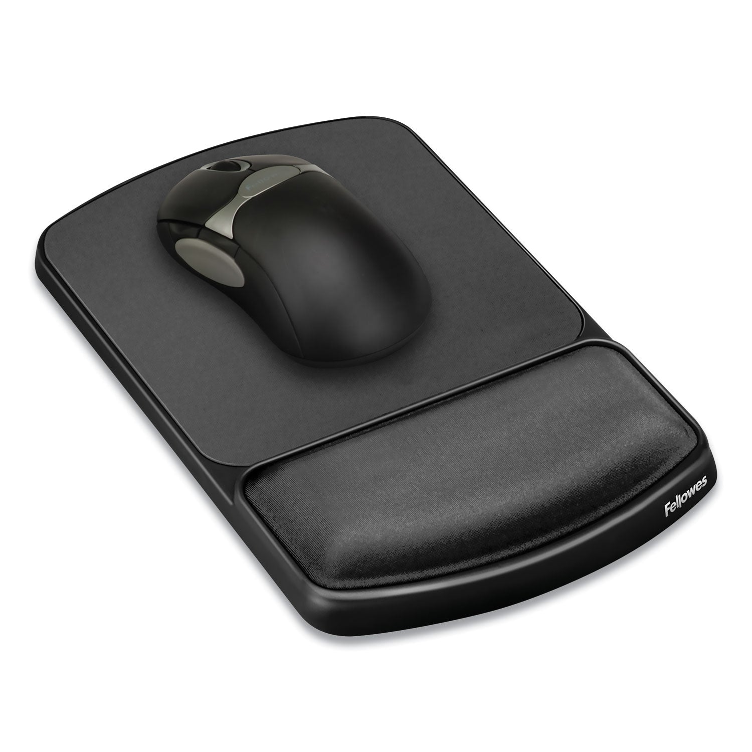 Gel Mouse Pad with Wrist Rest, 6.25 x 10.12, Graphite/Platinum -