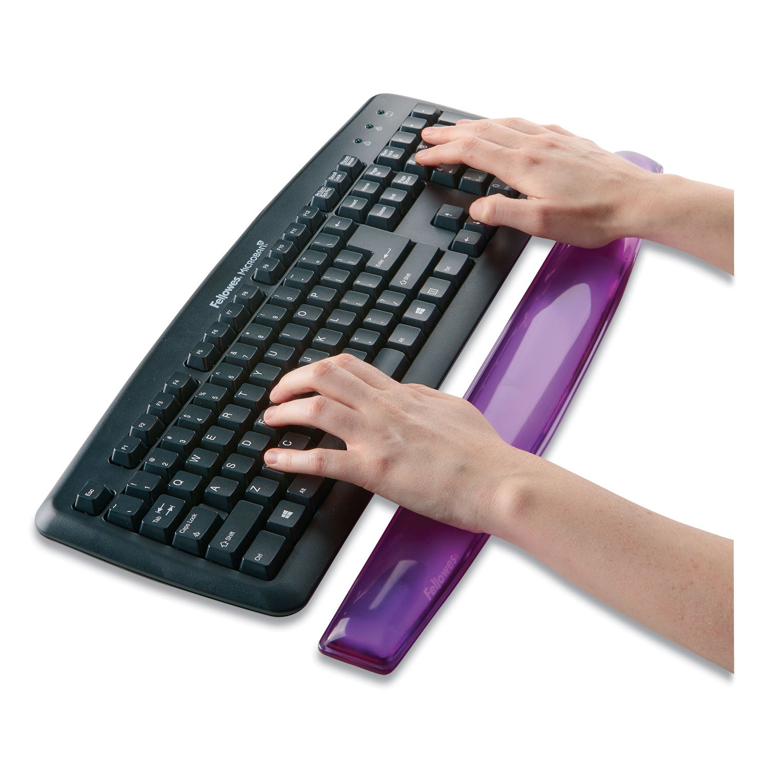 Gel Crystals Keyboard Wrist Rest, 18.5 x 2.25, Purple -