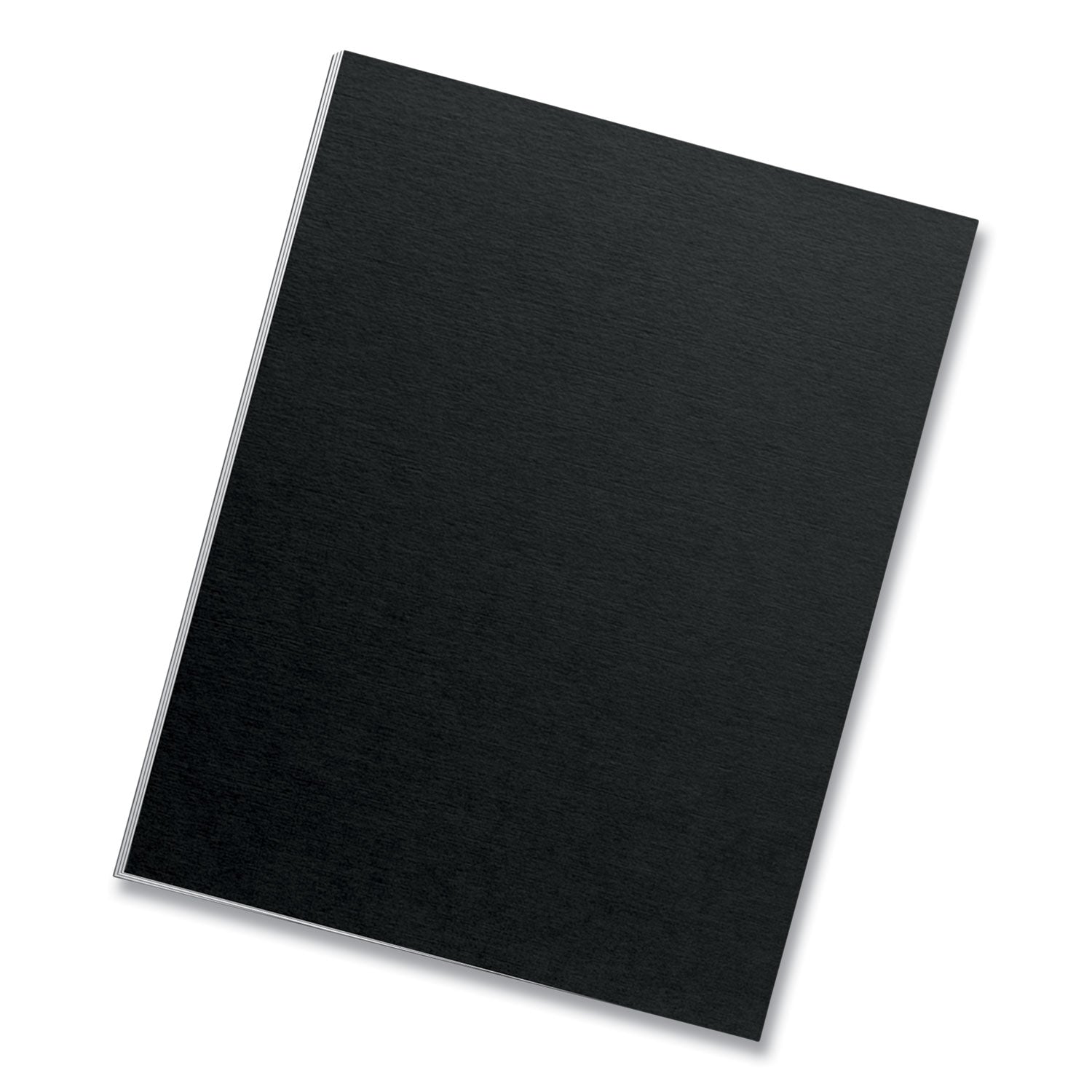 Futura Presentation Covers for Binding Systems, Opaque Black, 11 x 8.5, Unpunched, 25/Pack -