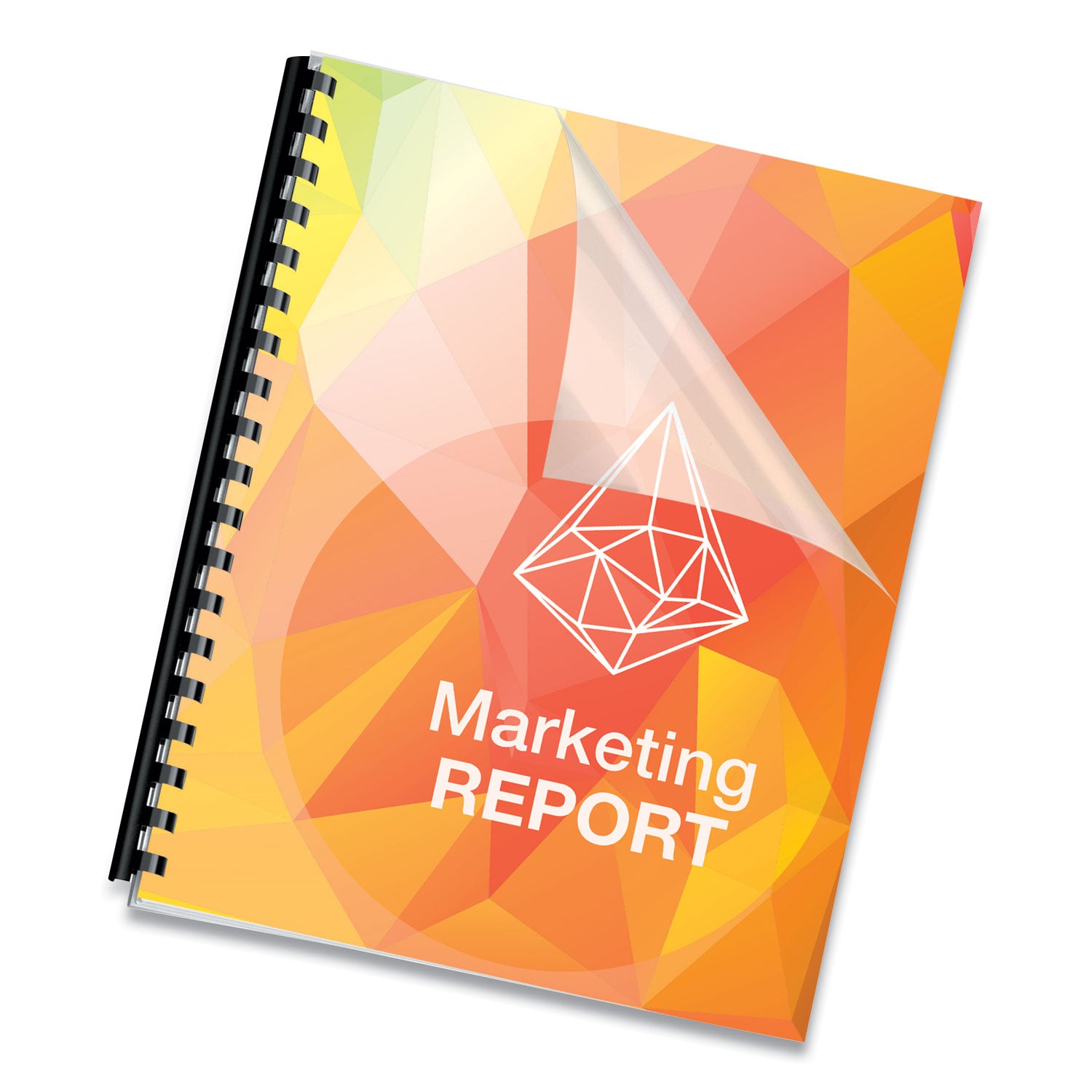 Crystals Transparent Presentation Covers for Binding Systems, Clear, with Square Corners, 11 x 8.5, 3-Hole Punched, 100/Pack -