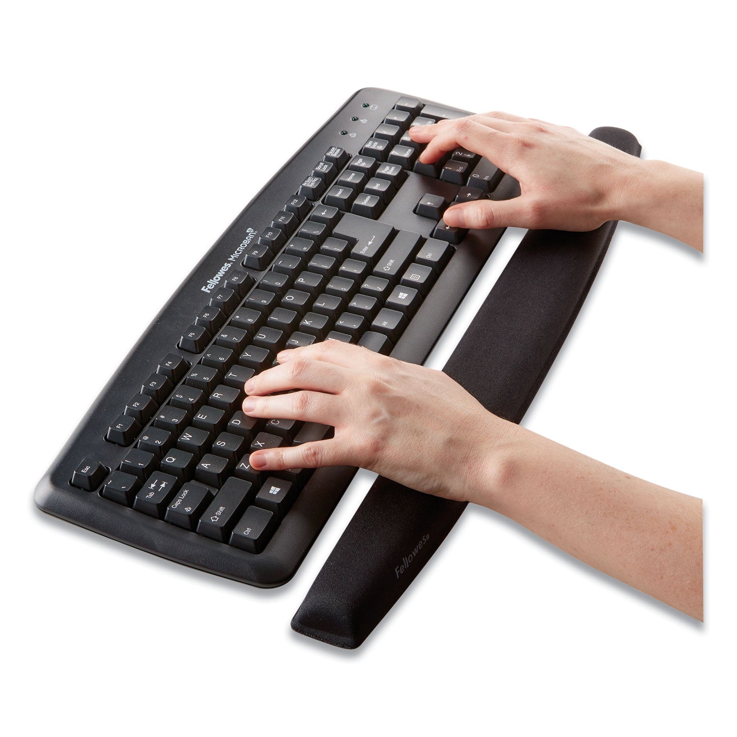Memory Foam Keyboard Wrist Rest, 19.31 x 2.31, Black -