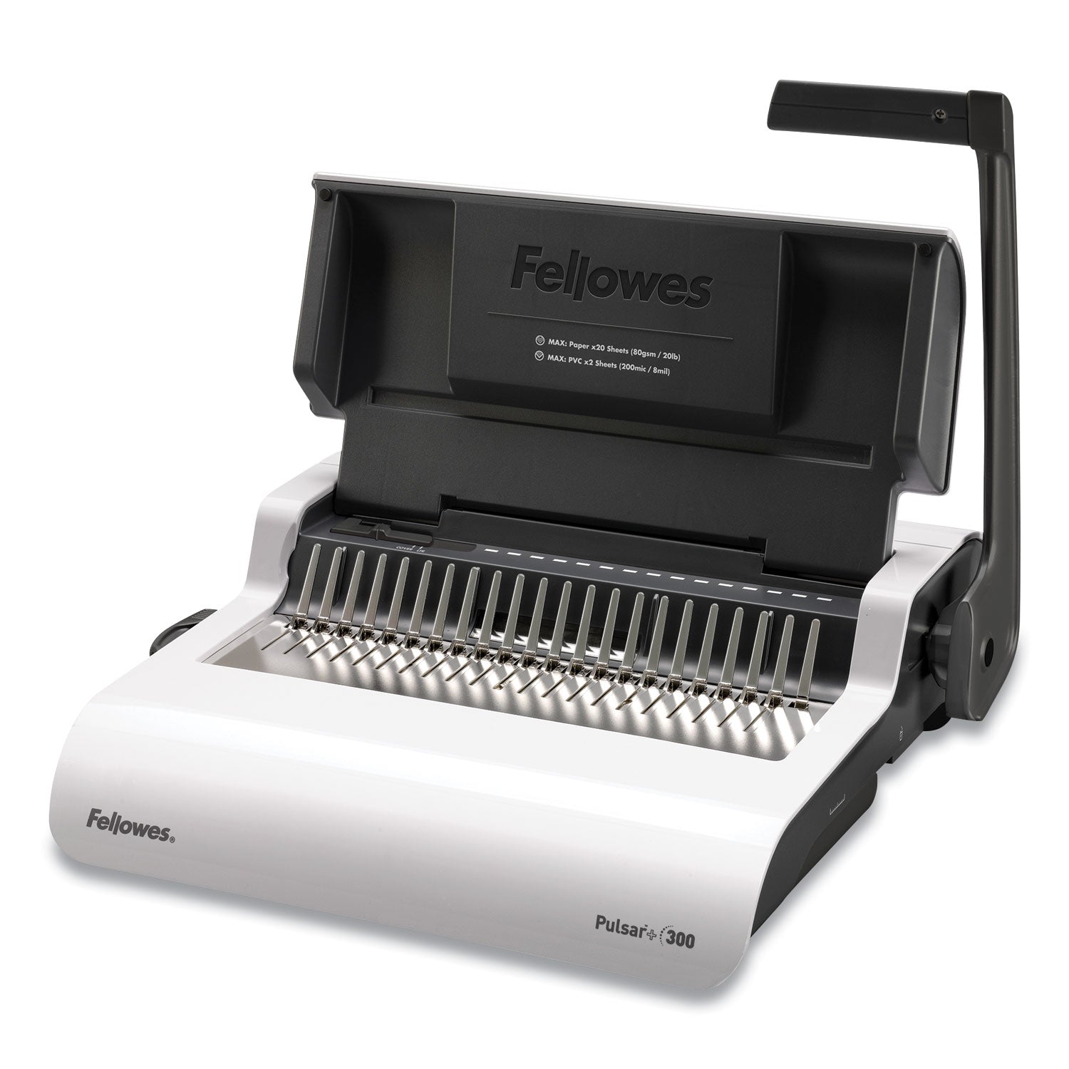 Pulsar Manual Comb Binding System, 300 Sheets, 18.13 x 15.38 x 5.13, White -