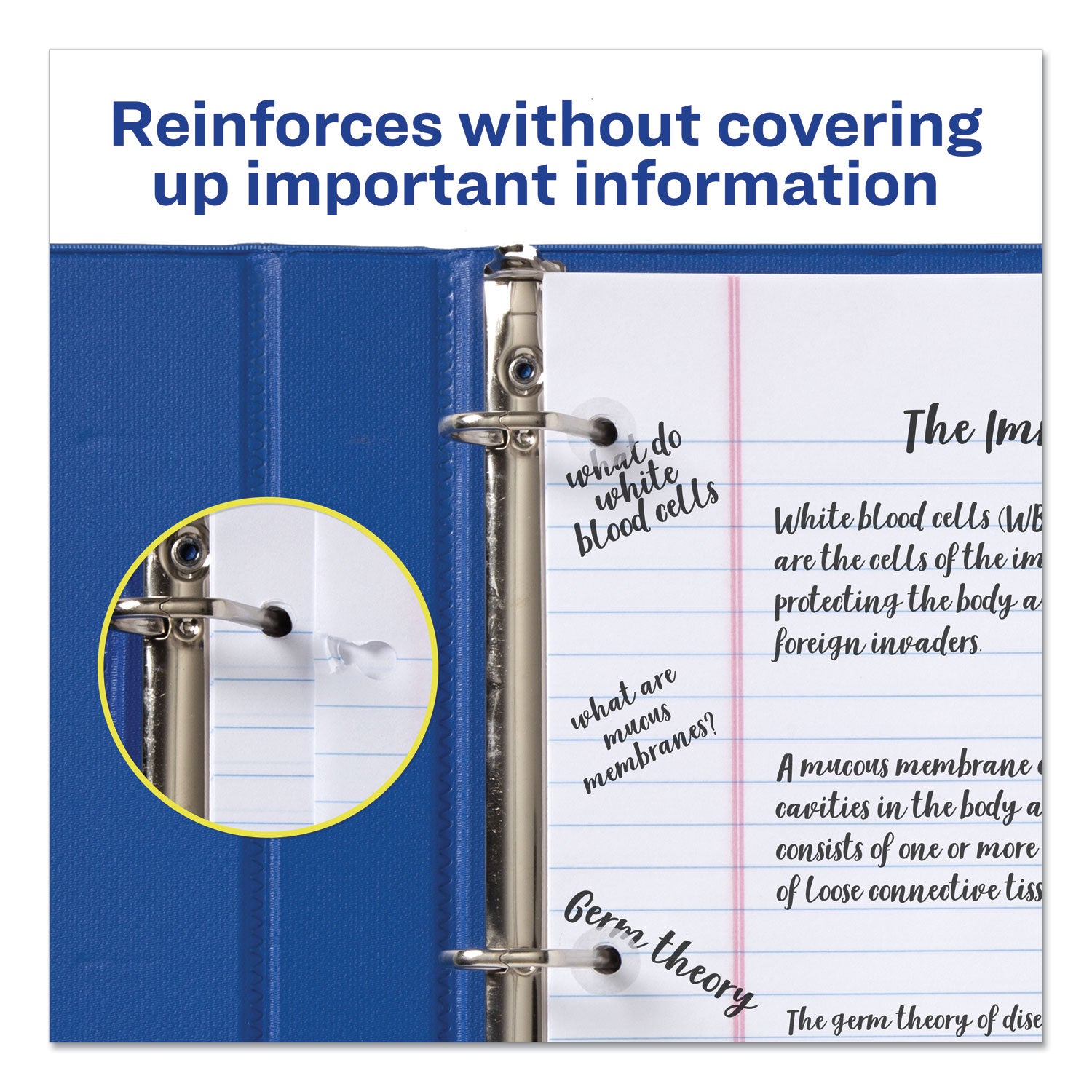 Dispenser Pack Hole Reinforcements, 0.25" Dia, Clear, 200/Pack, (5721) -