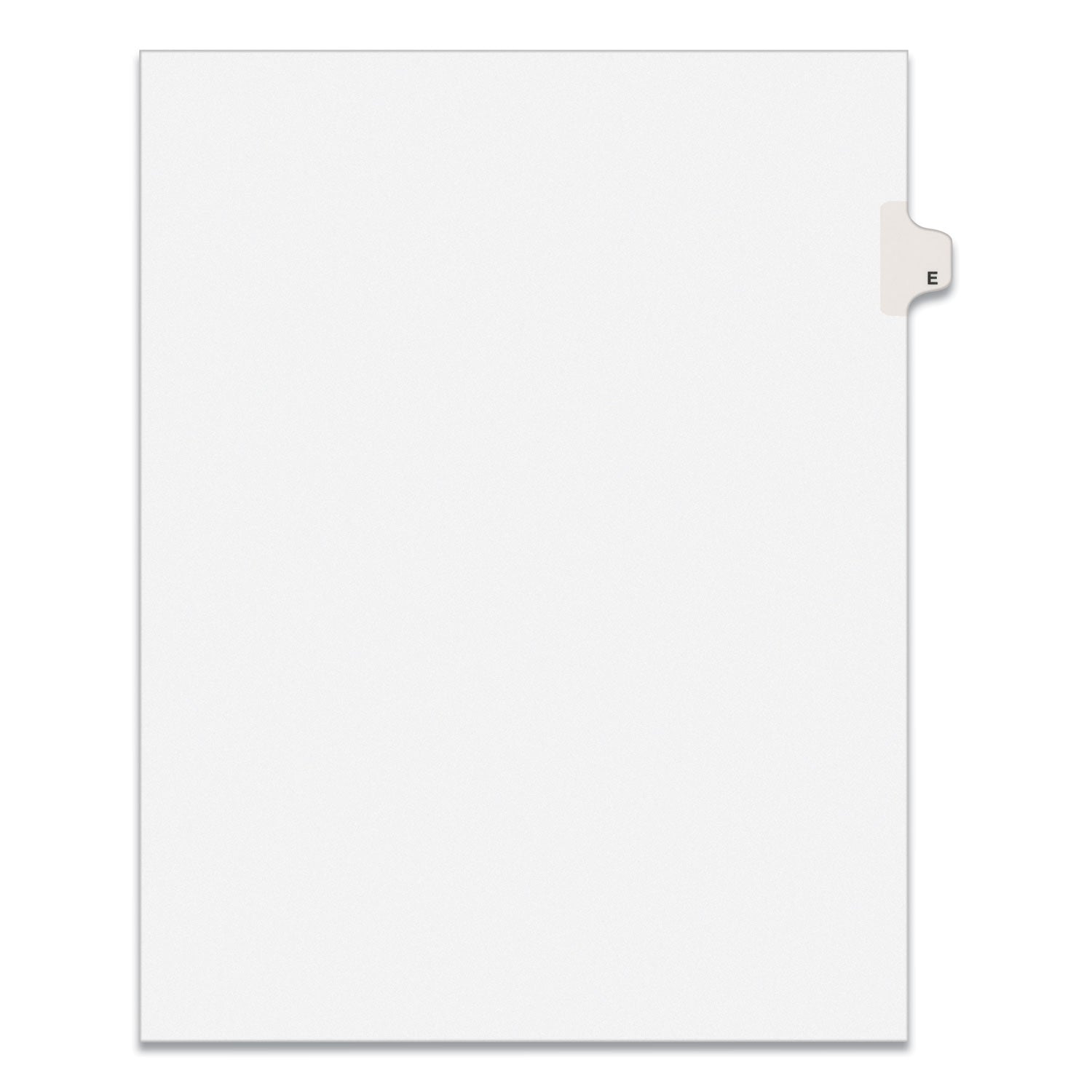 Preprinted Legal Exhibit Side Tab Index Dividers, Avery Style, 26-Tab, E, 11 x 8.5, White, 25/Pack, (1405) -