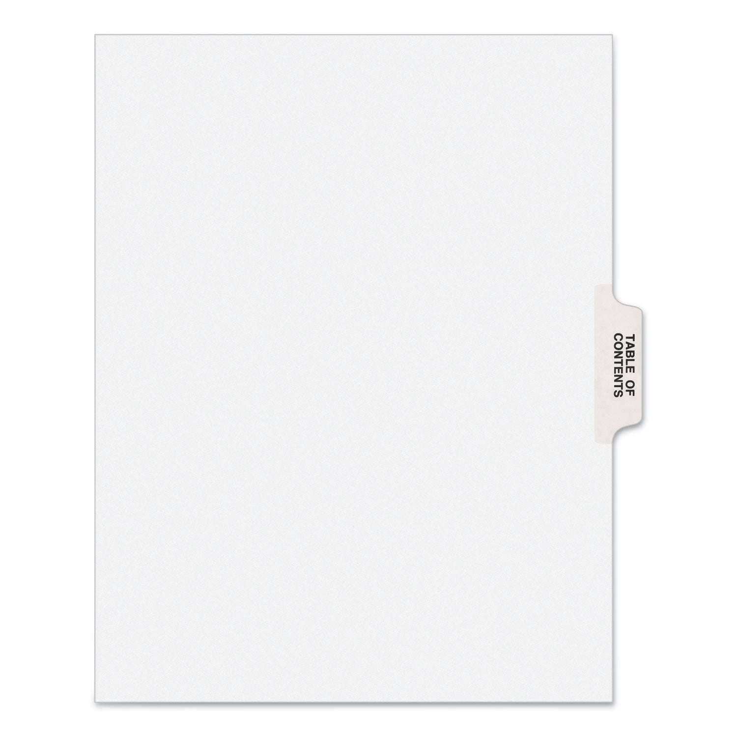 Preprinted Legal Exhibit Side Tab Index Dividers, Avery Style, 25-Tab, Table Of Contents, 11 x 8.5, White, 25/Pack -
