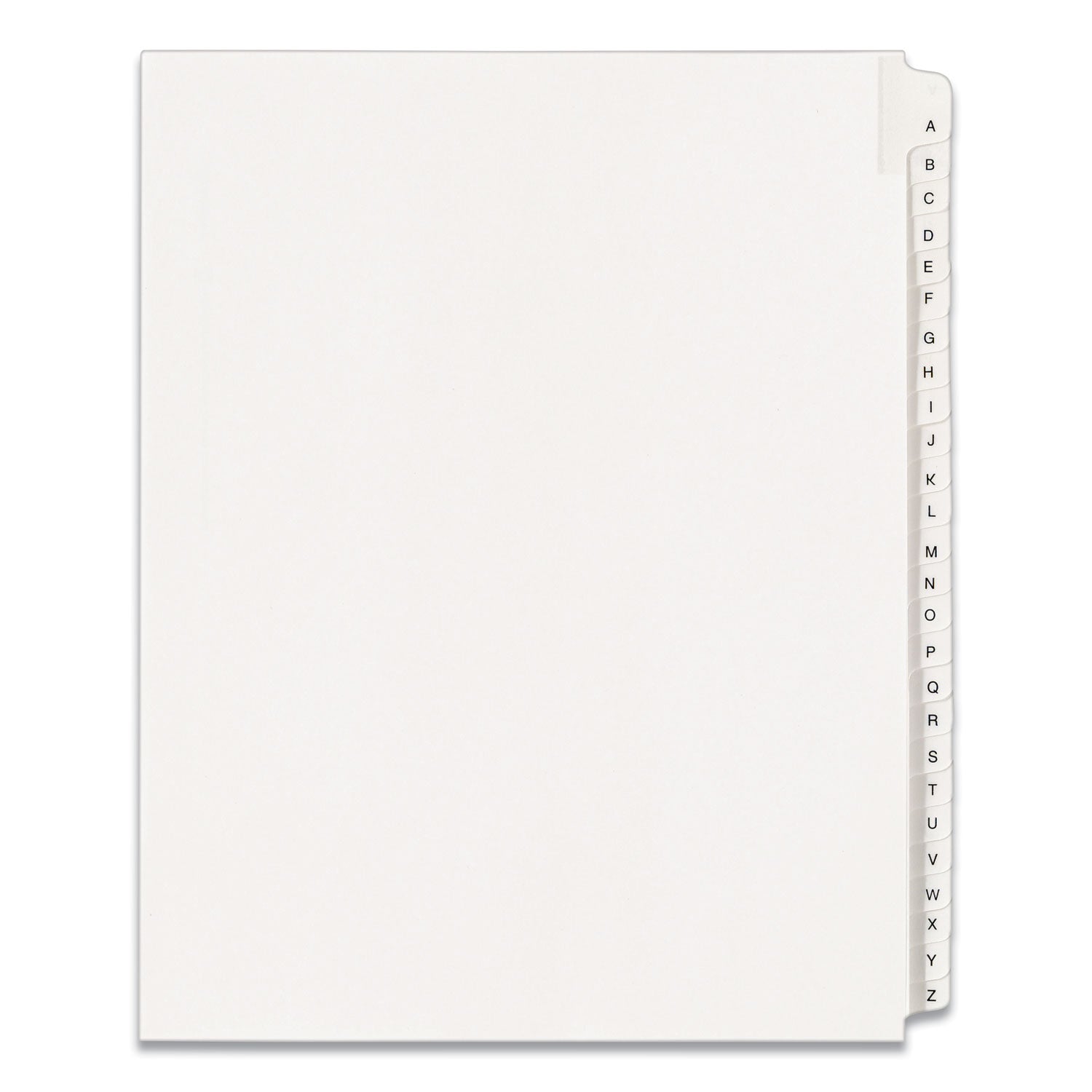 Preprinted Legal Exhibit Side Tab Index Dividers, Allstate Style, 26-Tab, A to Z, 11 x 8.5, White, 1 Set, (1700) -