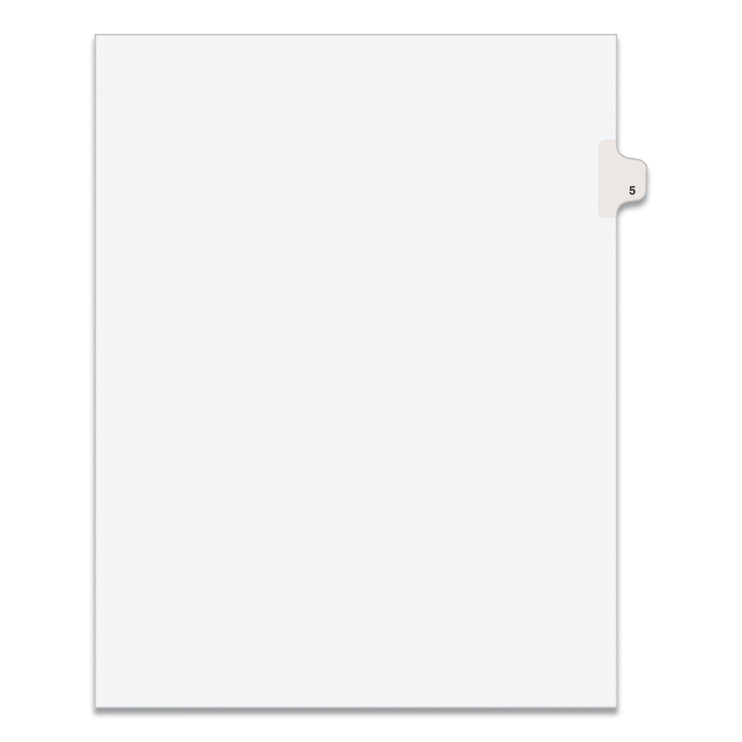 Preprinted Legal Exhibit Side Tab Index Dividers, Avery Style, 10-Tab, 5, 11 x 8.5, White, 25/Pack -