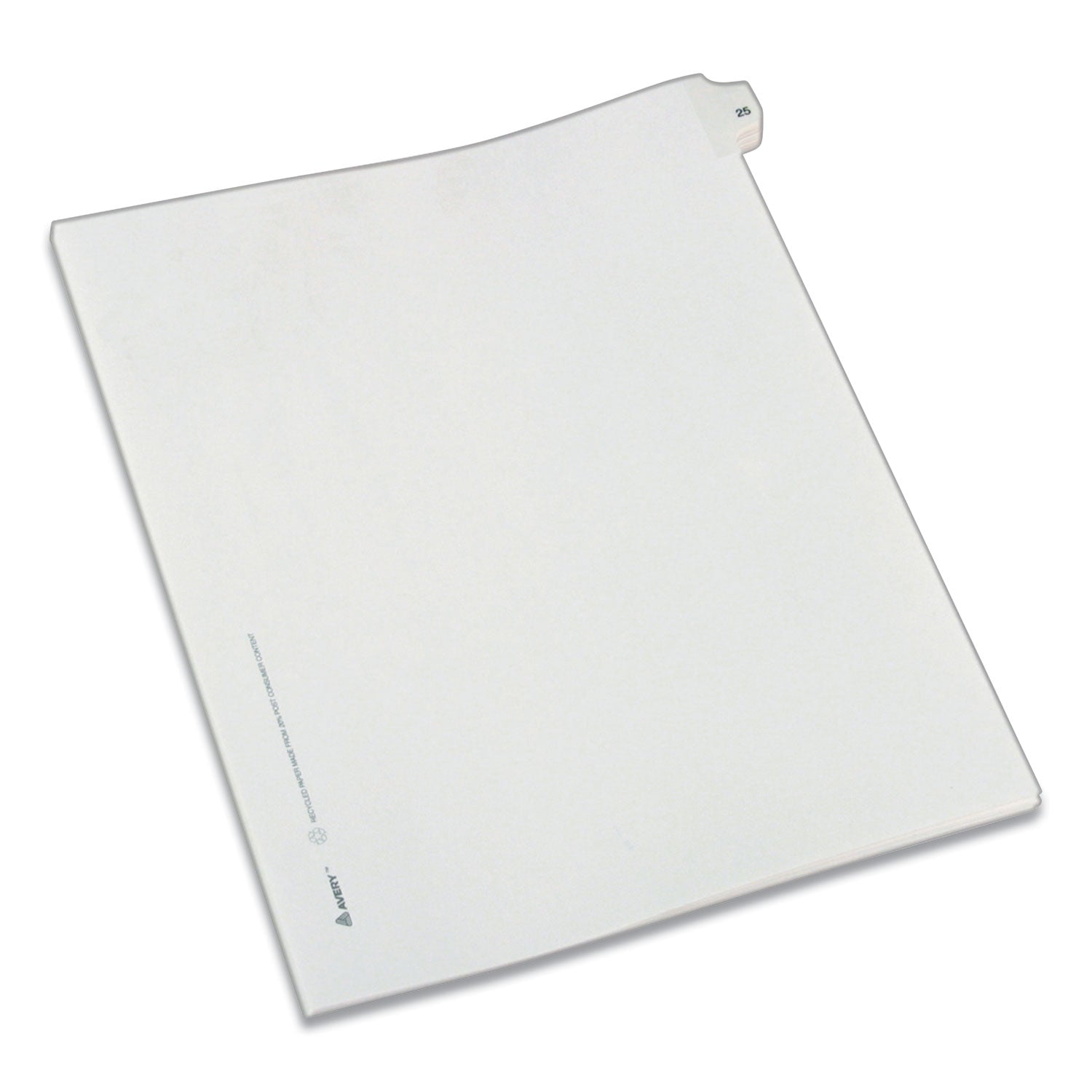 Preprinted Legal Exhibit Side Tab Index Dividers, Allstate Style, 10-Tab, 25, 11 x 8.5, White, 25/Pack -