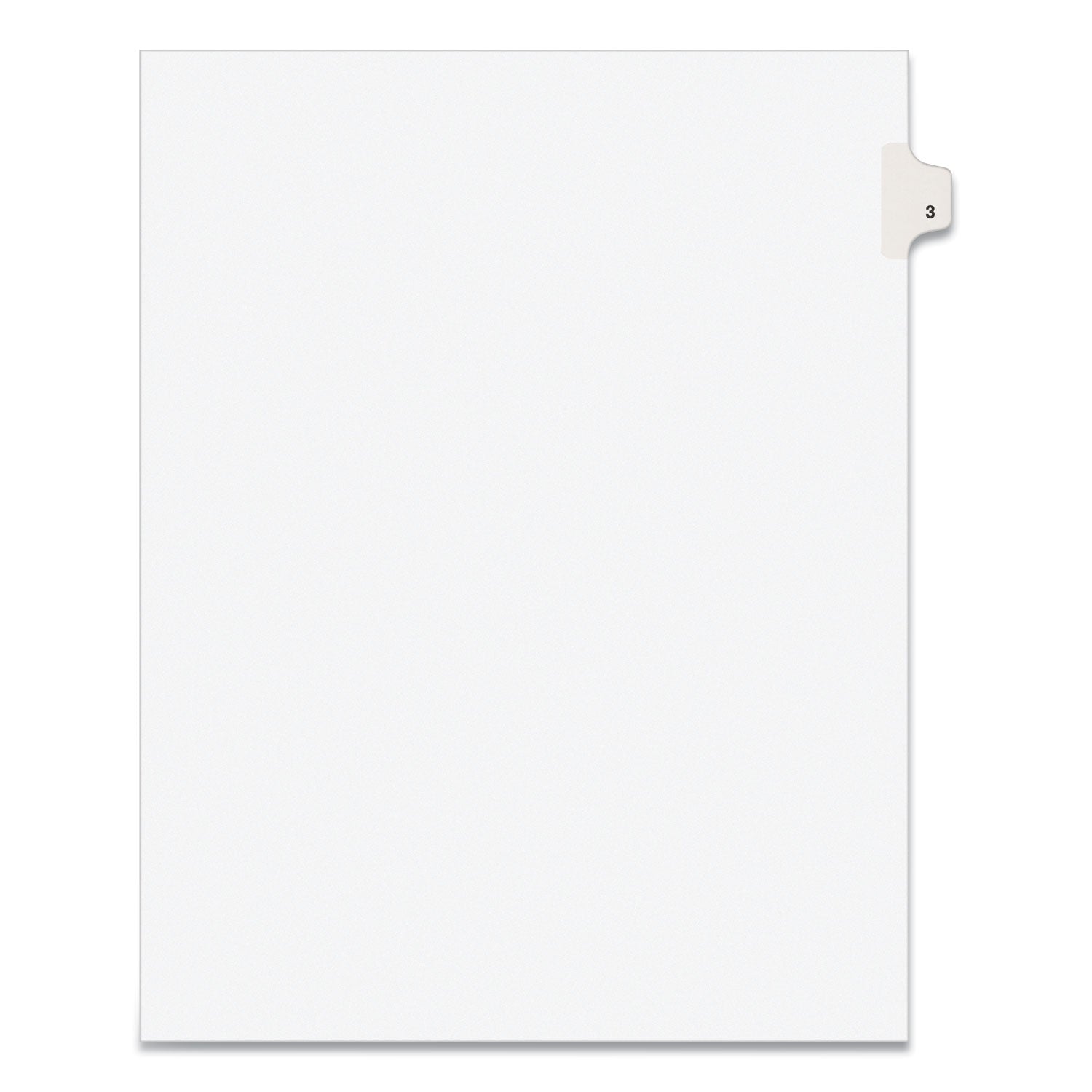 Preprinted Legal Exhibit Side Tab Index Dividers, Avery Style, 10-Tab, 3, 11 x 8.5, White, 25/Pack -