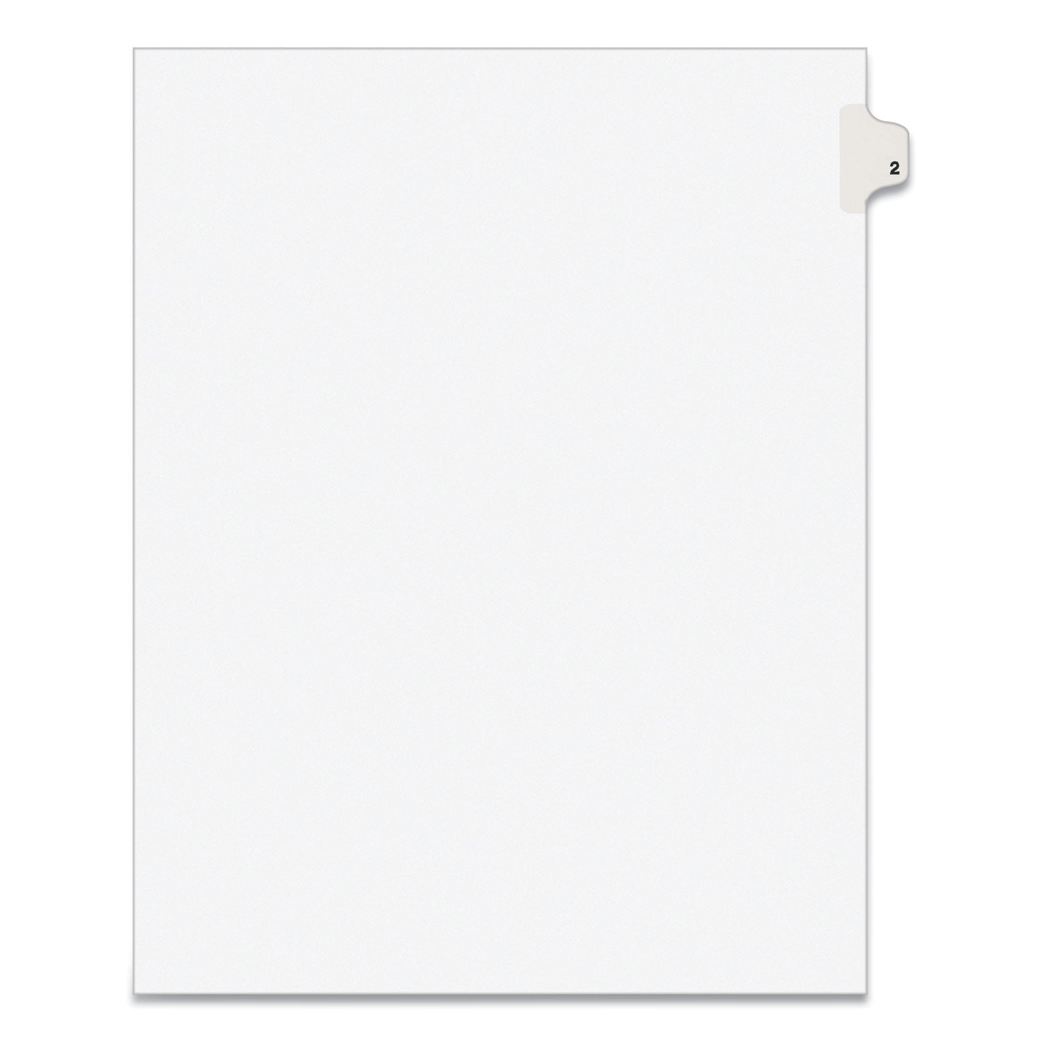 Preprinted Legal Exhibit Side Tab Index Dividers, Avery Style, 10-Tab, 2, 11 x 8.5, White, 25/Pack -