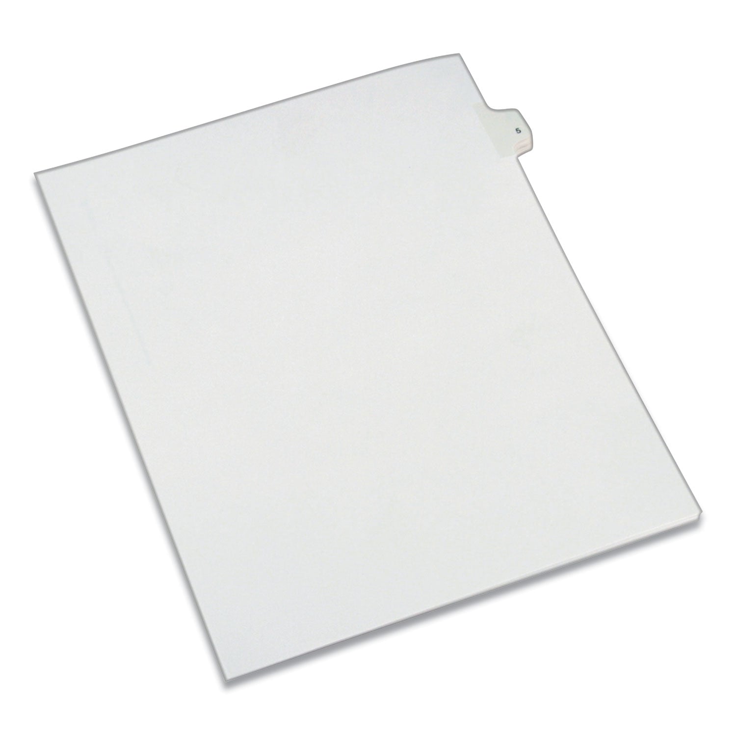 Preprinted Legal Exhibit Side Tab Index Dividers, Allstate Style, 10-Tab, 5, 11 x 8.5, White, 25/Pack -