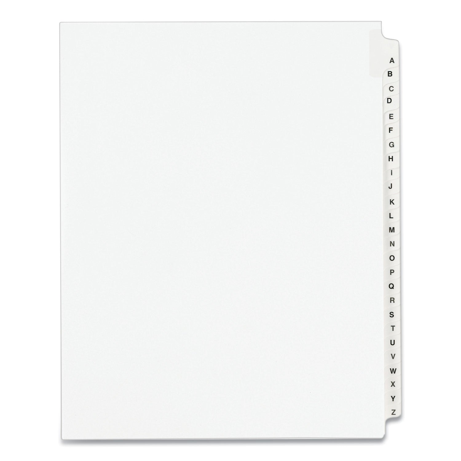 Preprinted Legal Exhibit Side Tab Index Dividers, Avery Style, 26-Tab, A to Z, 11 x 8.5, White, 1 Set, (1400) -