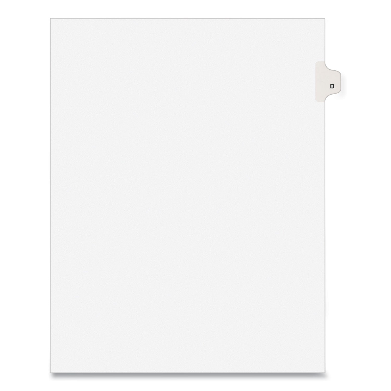 Preprinted Legal Exhibit Side Tab Index Dividers, Avery Style, 26-Tab, D, 11 x 8.5, White, 25/Pack, (1404) -