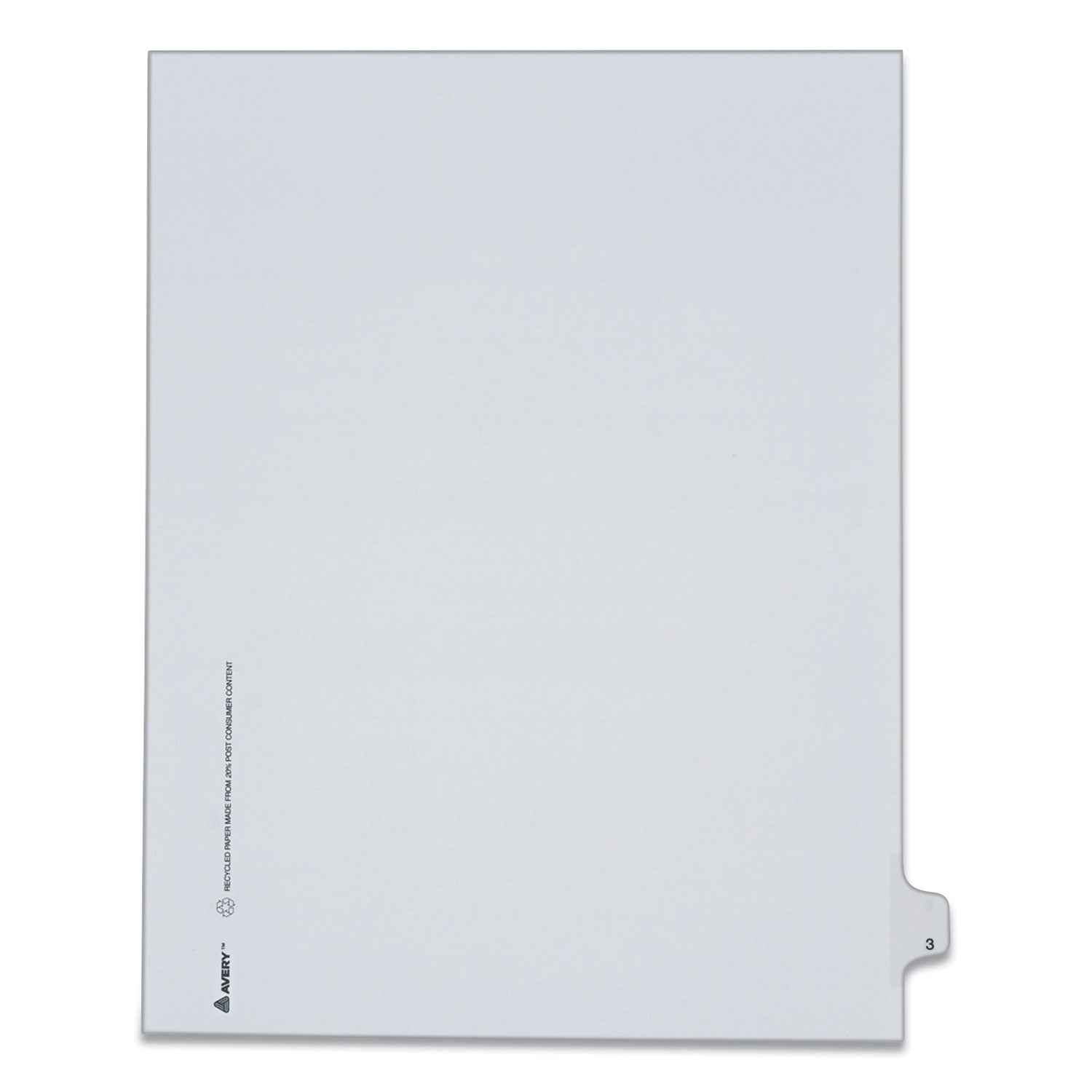 Preprinted Legal Exhibit Side Tab Index Dividers, Allstate Style, 10-Tab, 3, 11 x 8.5, White, 25/Pack -