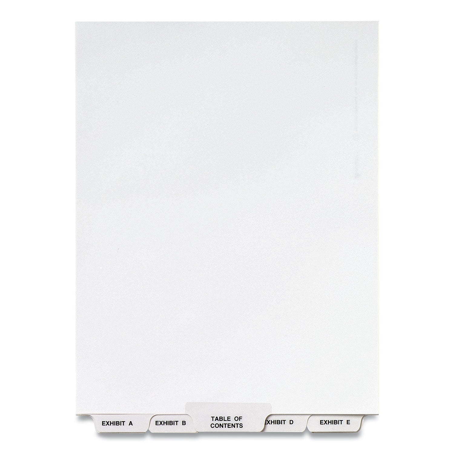 Preprinted Legal Exhibit Bottom Tab Index Dividers, Avery Style, 27-Tab, Exhibit A to Exhibit Z, 11 x 8.5, White, 1 Set -