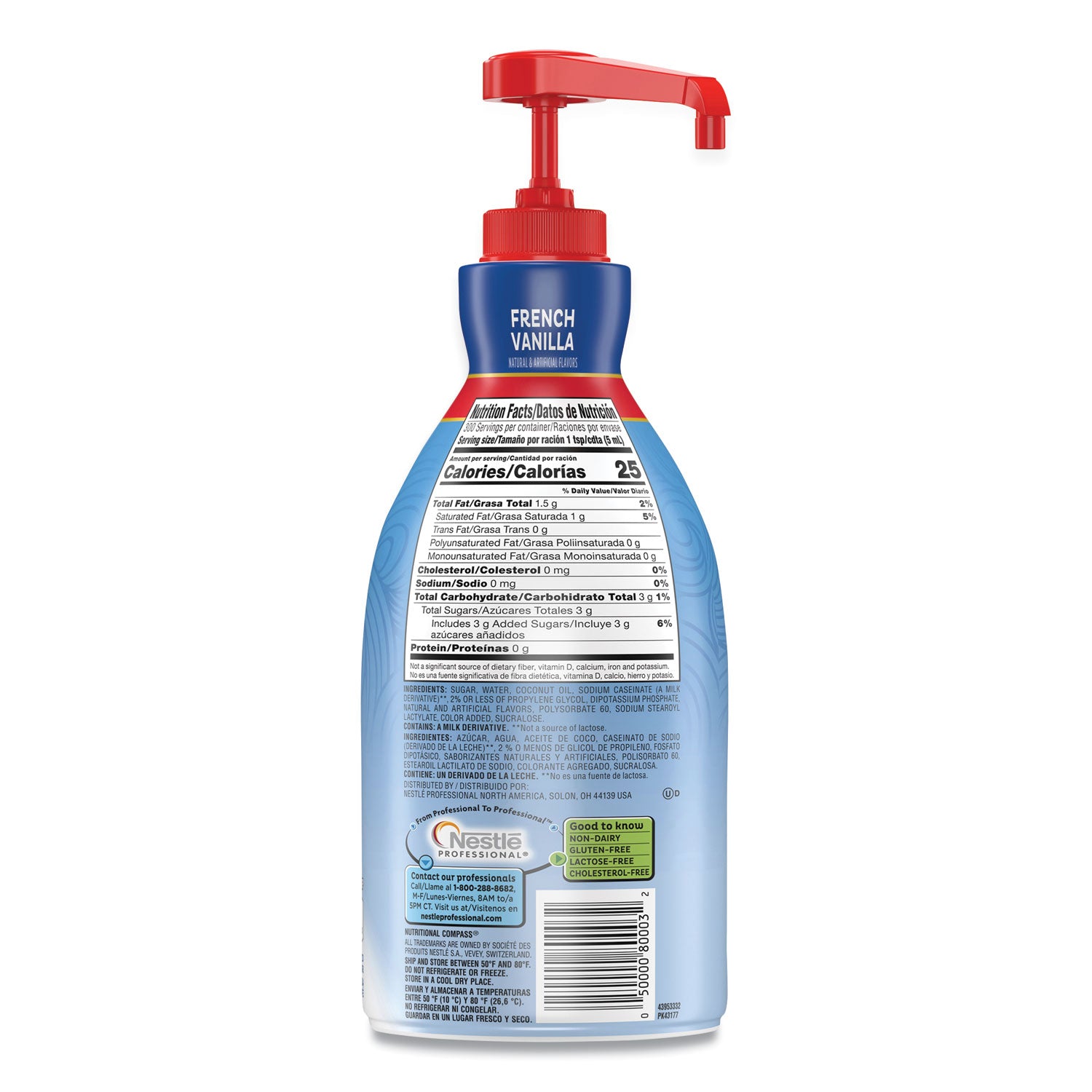 Liquid Coffee Creamer, French Vanilla, 1500mL Pump Bottle -