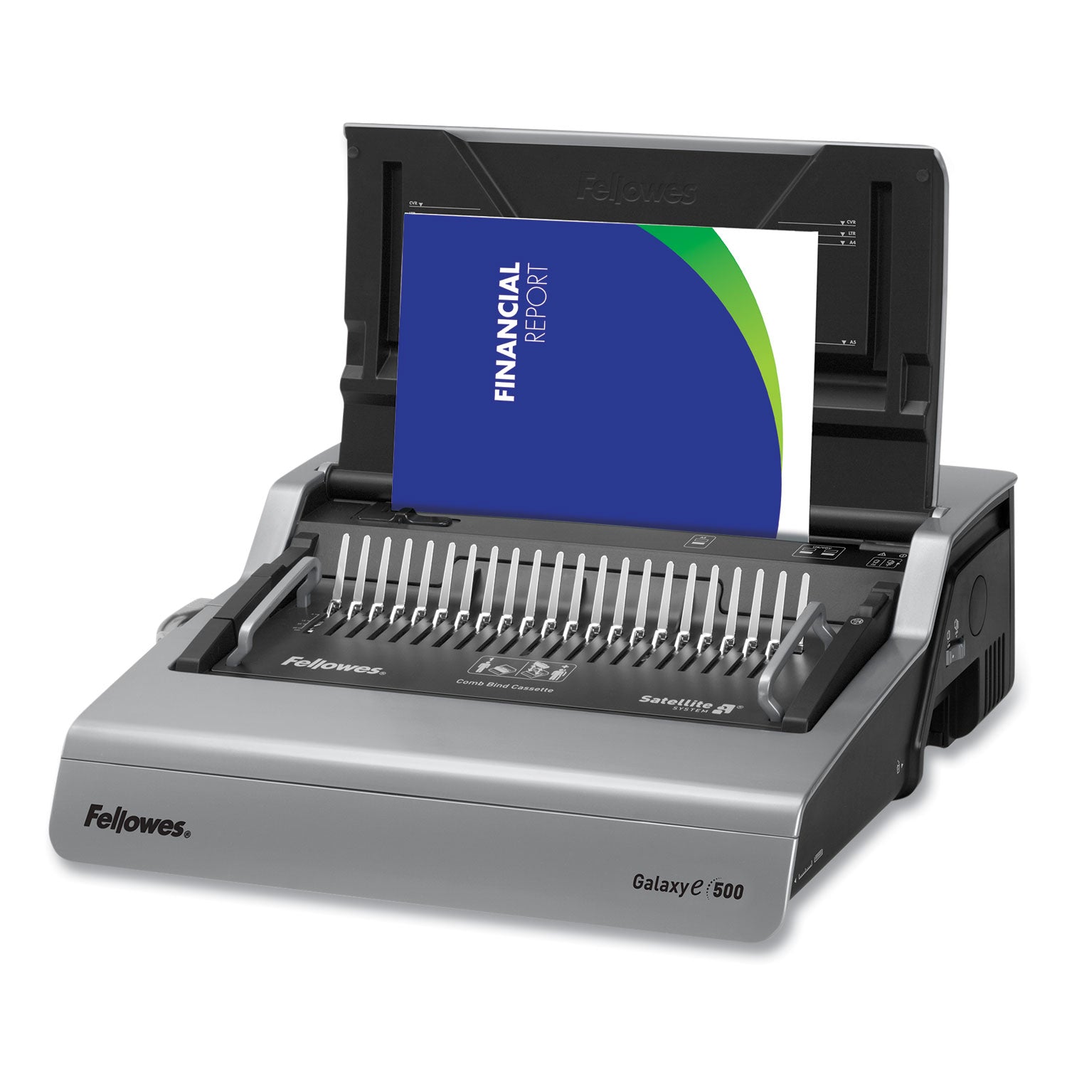 Galaxy 500 Electric Comb Binding System, 500 Sheets, 19.63 x 17.75 x 6.5, Gray -