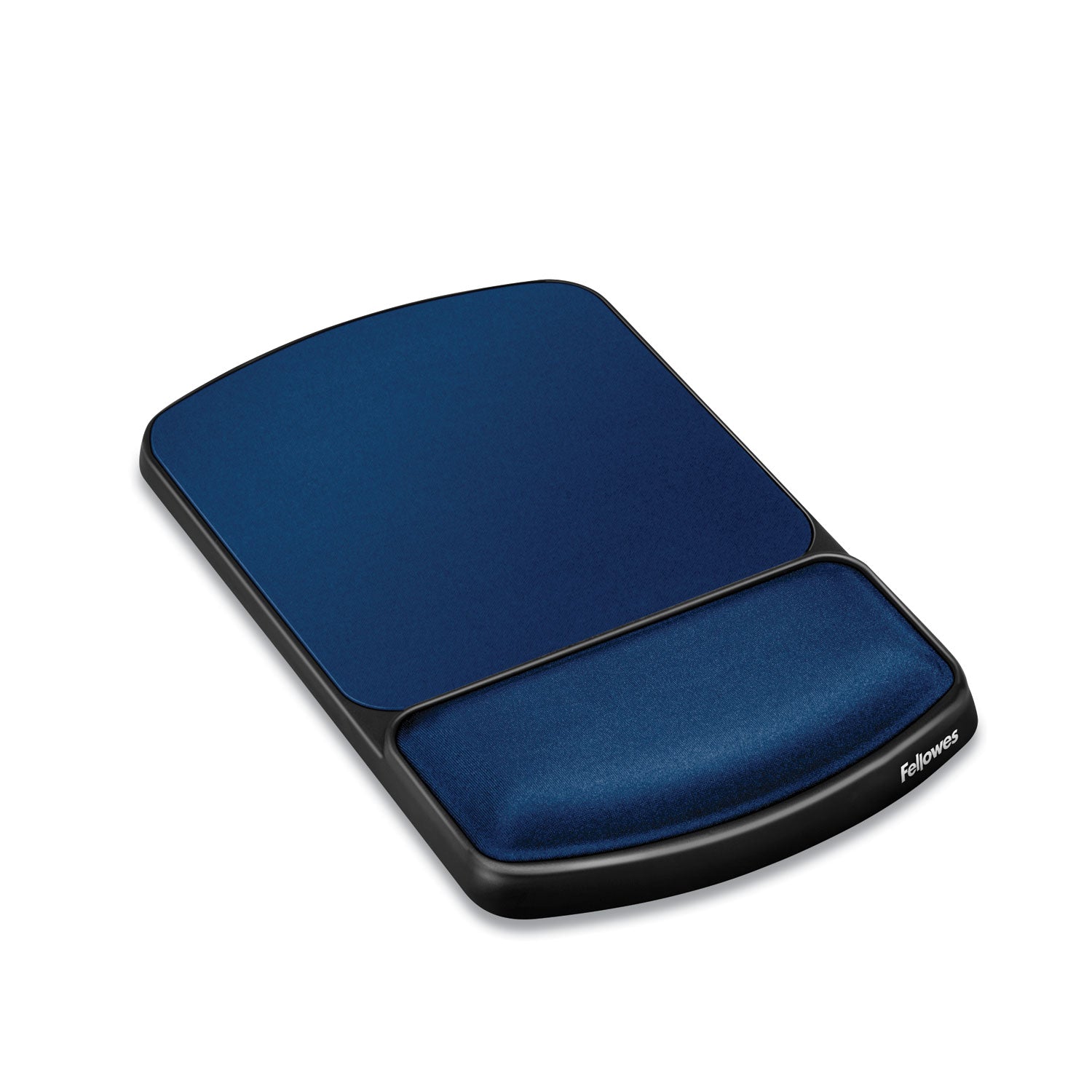 Gel Mouse Pad with Wrist Rest, 6.25 x 10.12, Black/Sapphire -
