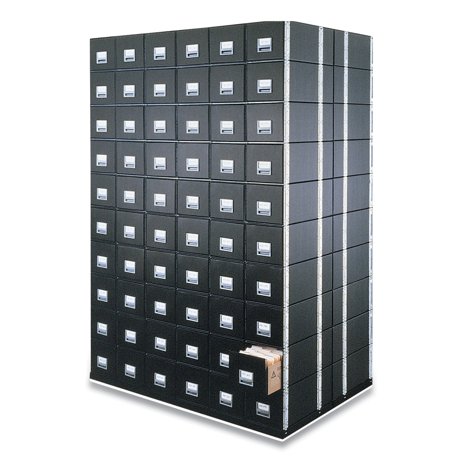 STAXONSTEEL Maximum Space-Saving Storage Drawers, Legal Files, 17" x 25.5" x 11.13", Black, 6/Carton -