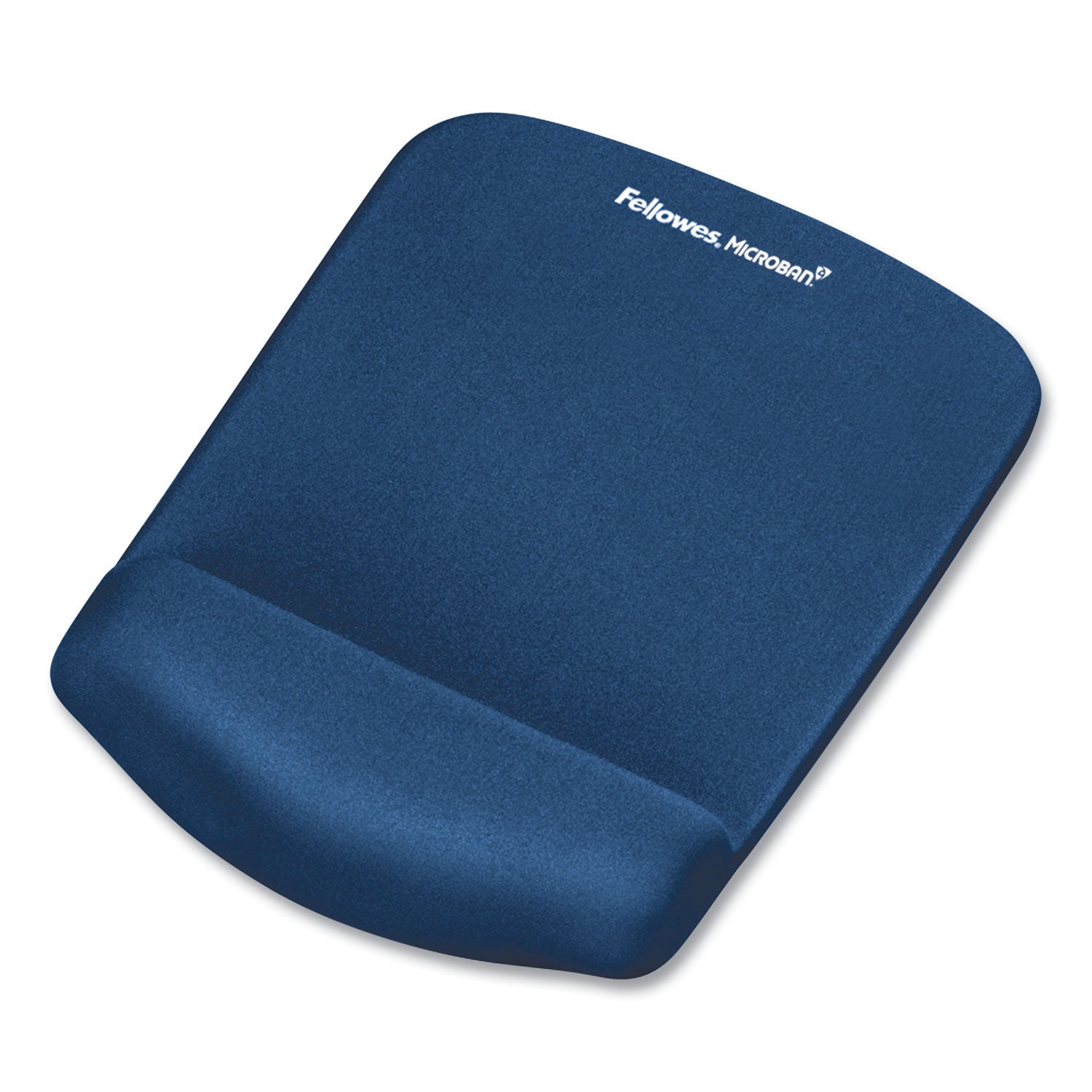 PlushTouch Mouse Pad with Wrist Rest, 7.25 x 9.37, Blue -