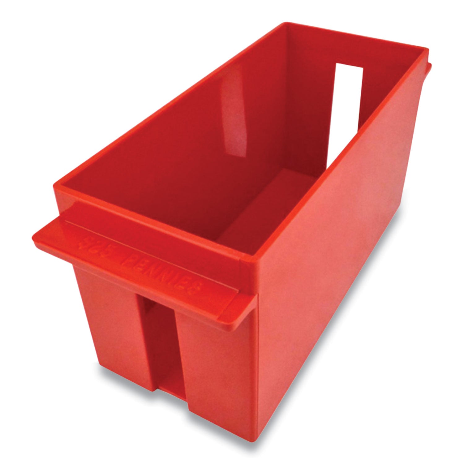 extra-capacity-coin-tray-pennies-1-compartment-denomination-and-capacity-etched-on-side-stackable-plastic-red_cnk560162 - 1